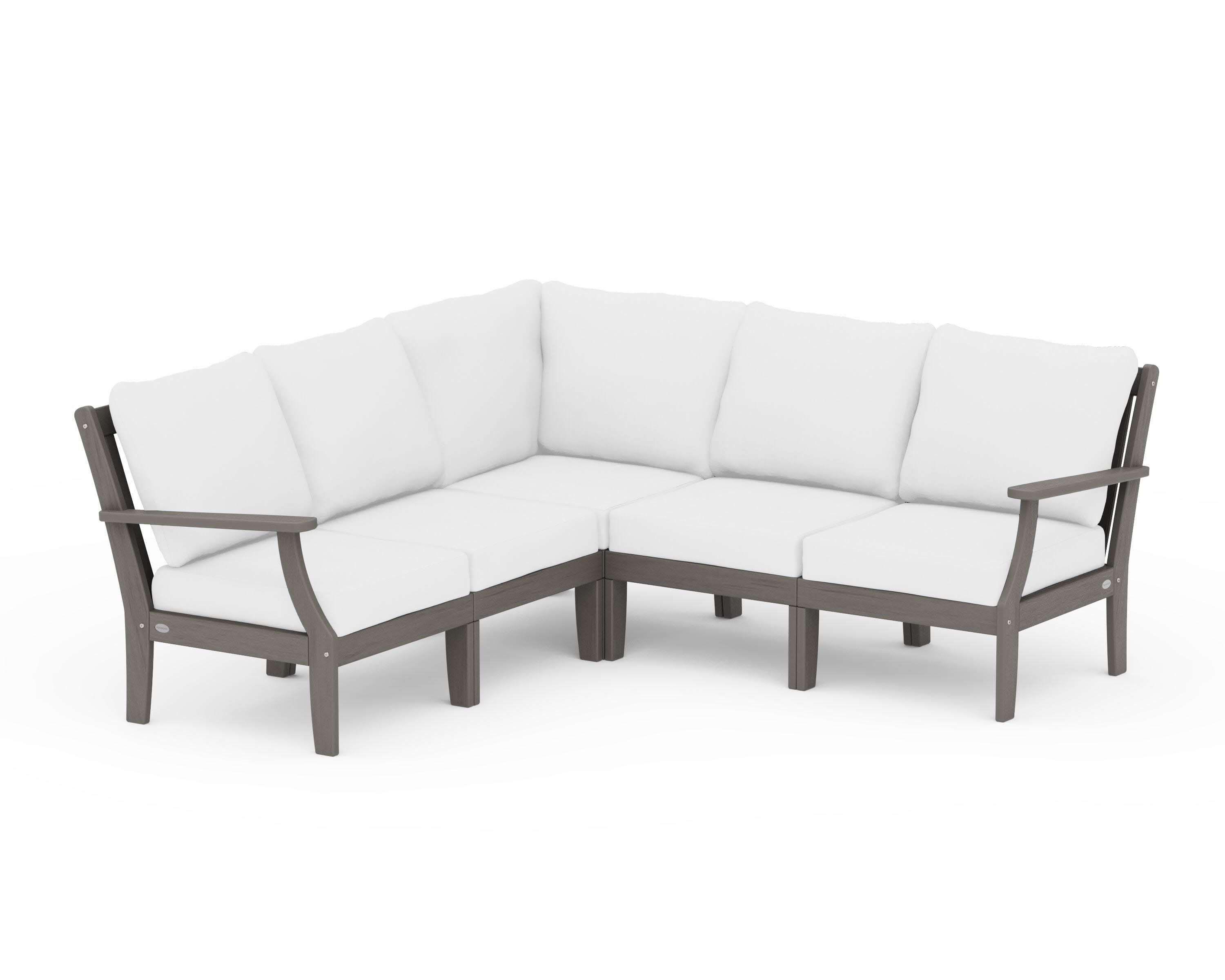 Braxton Modular 5-Piece Deep Seating Set in Driftwood / Natural