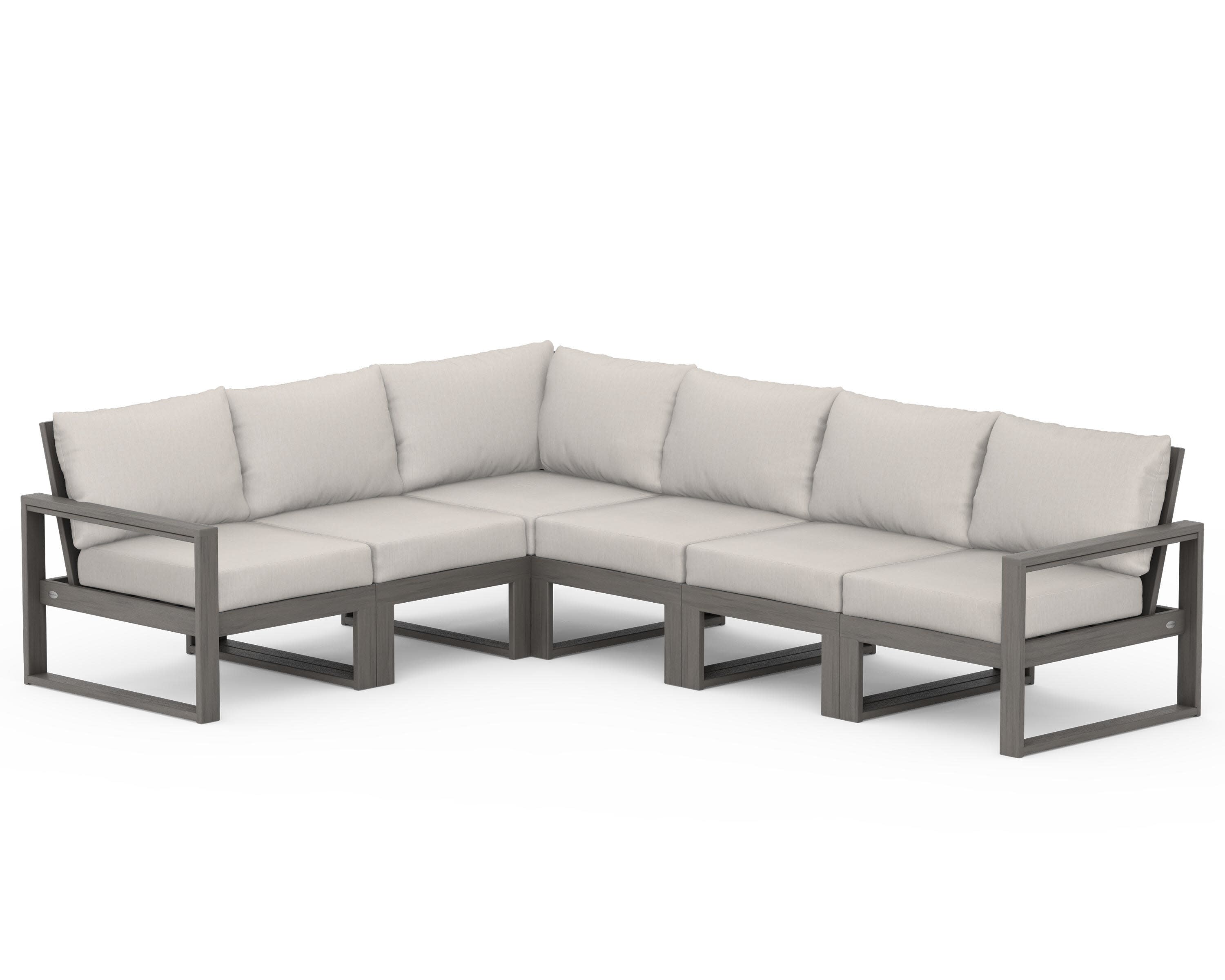 EDGE 6-Piece Modular Deep Seating Set in Driftwood / Cast Ash