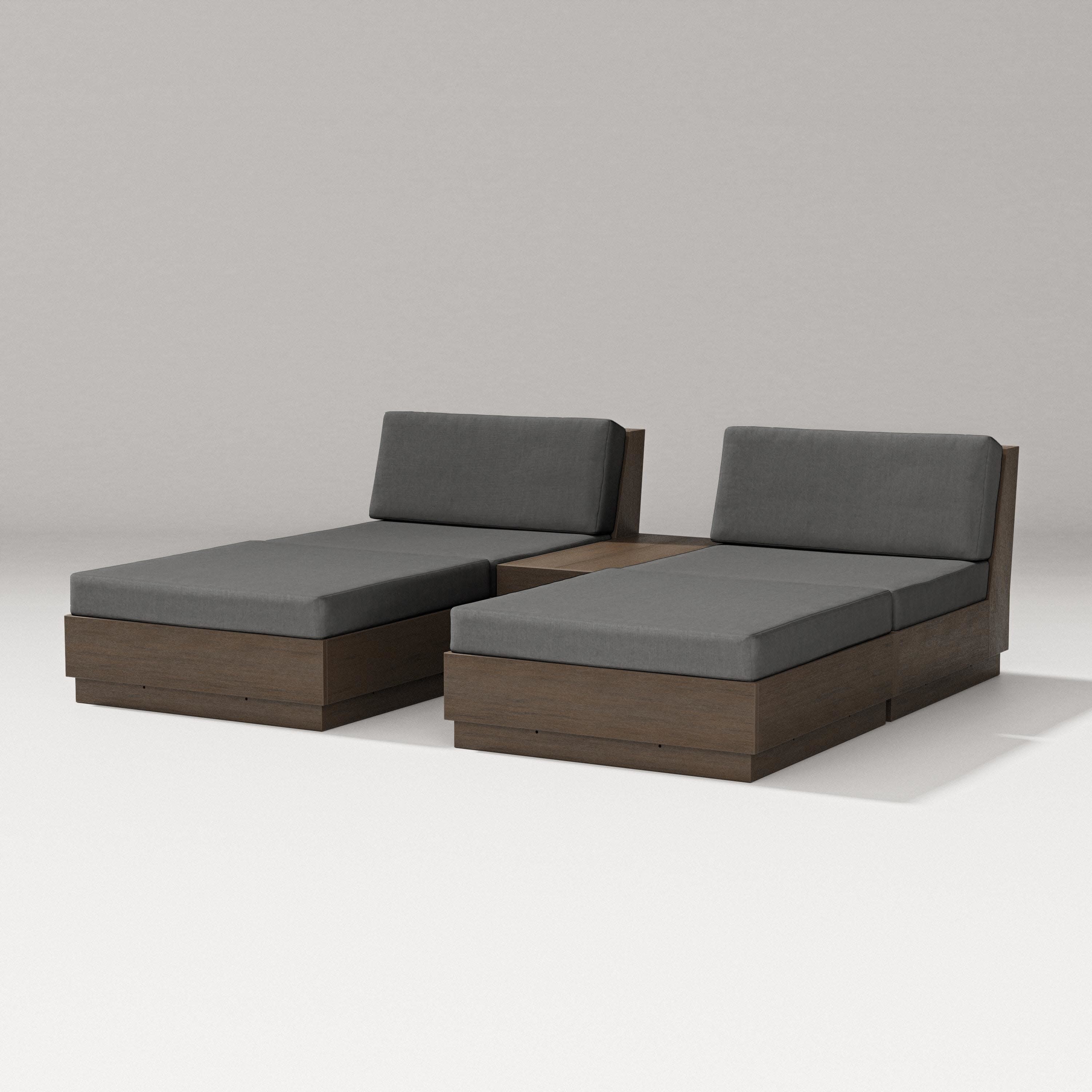 Elevate Double Chaise Set in Kona / Spectrum Carbon