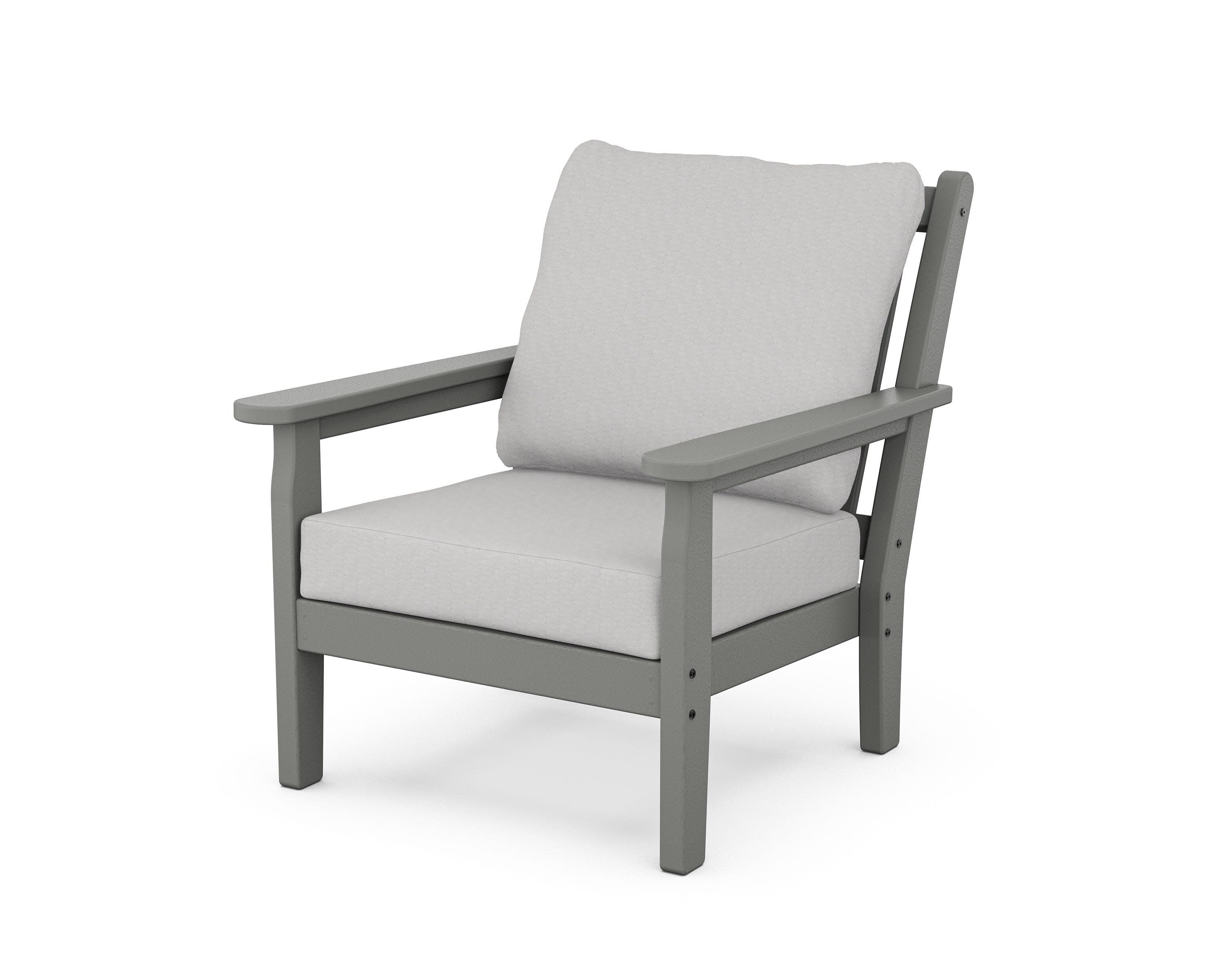 Chippendale Deep Seating Chair in Slate Grey / Diamond in the Rough