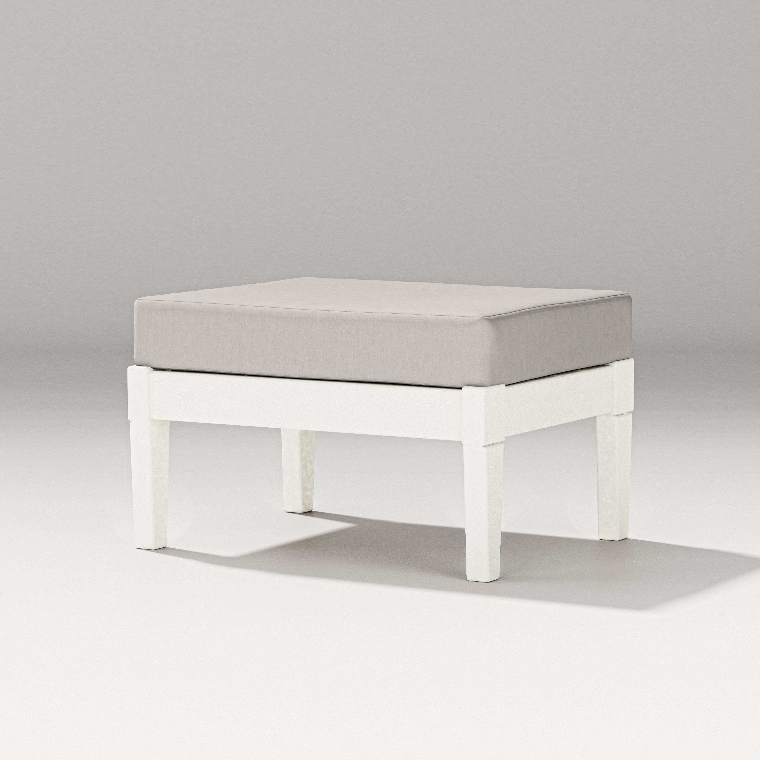 Estate Lounge Ottoman in Vintage White / Cast Ash