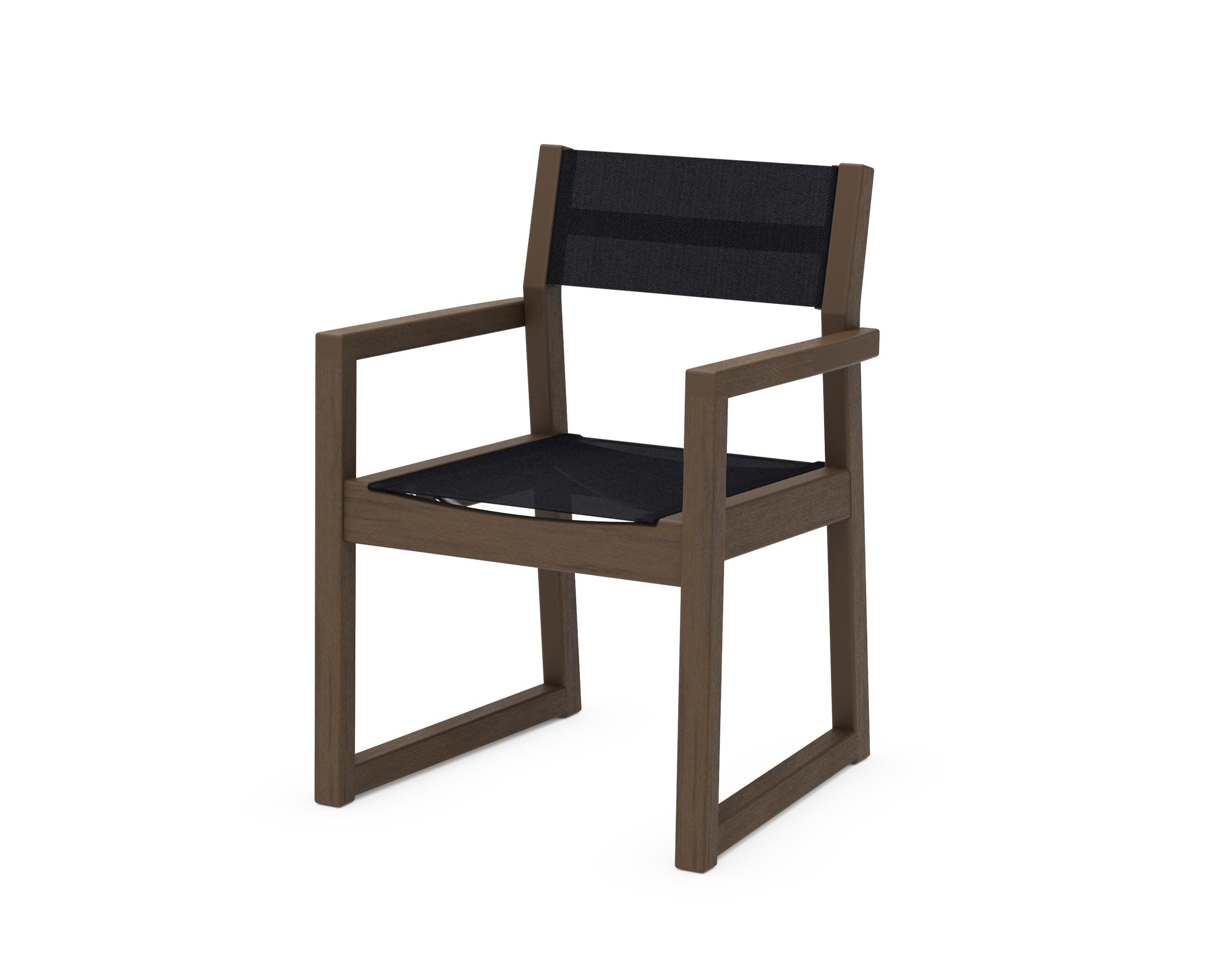EDGE Sling Dining Arm Chair in Kona / Black Sling