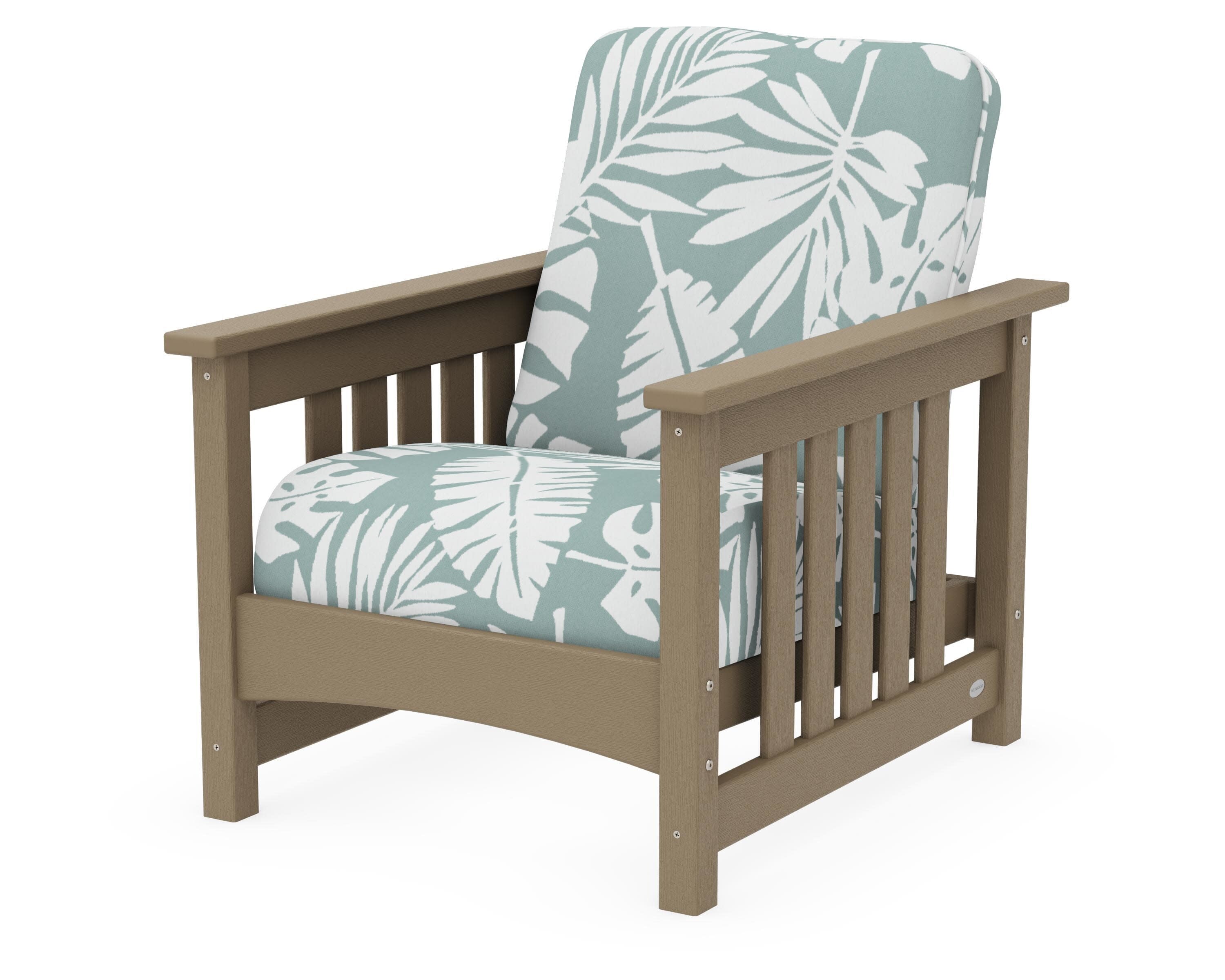 Club Mission Chair in Vintage Sahara / Leaf Glacier Spa