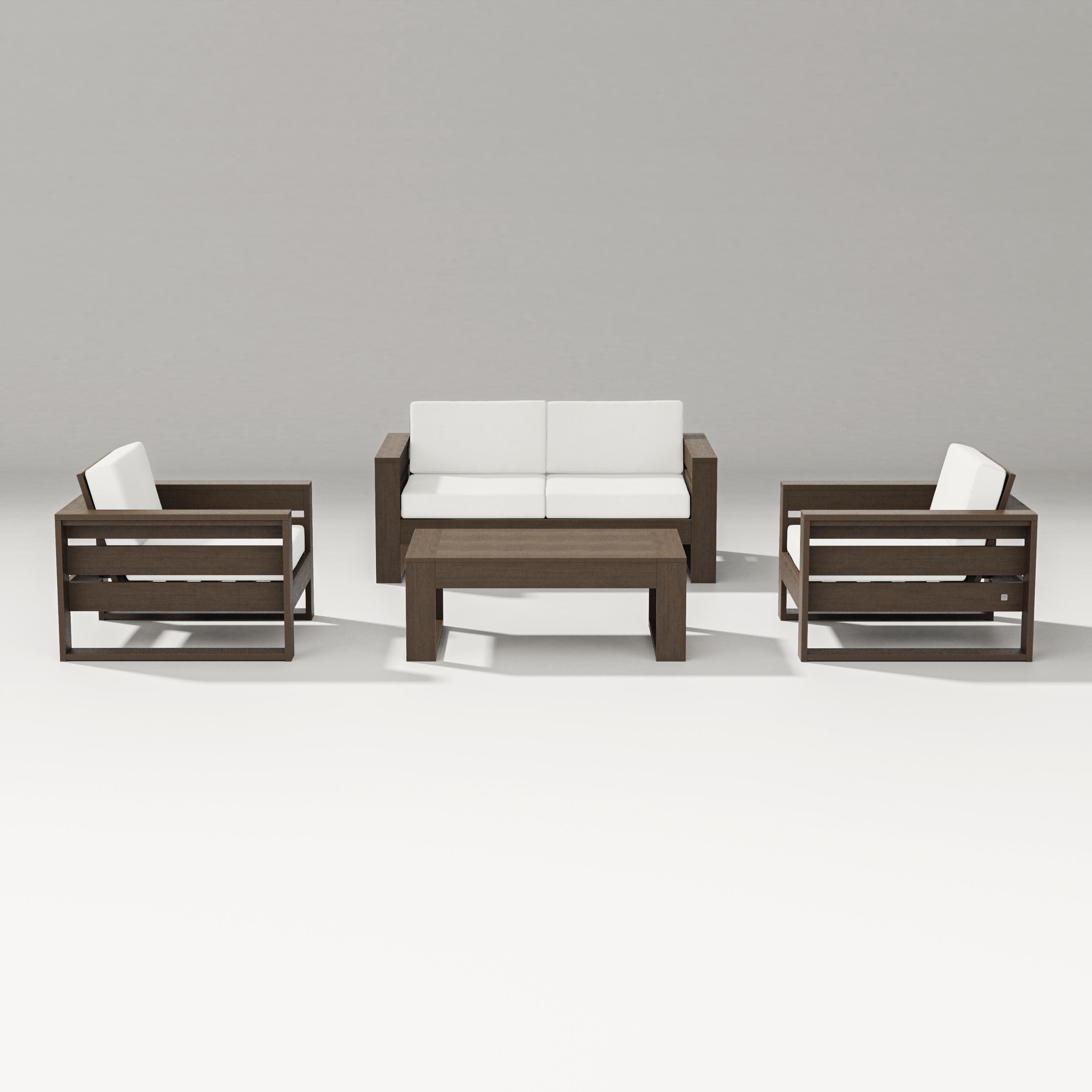 Latitude 4-Piece Lounge Loveseat Set in Kona / Natural Linen