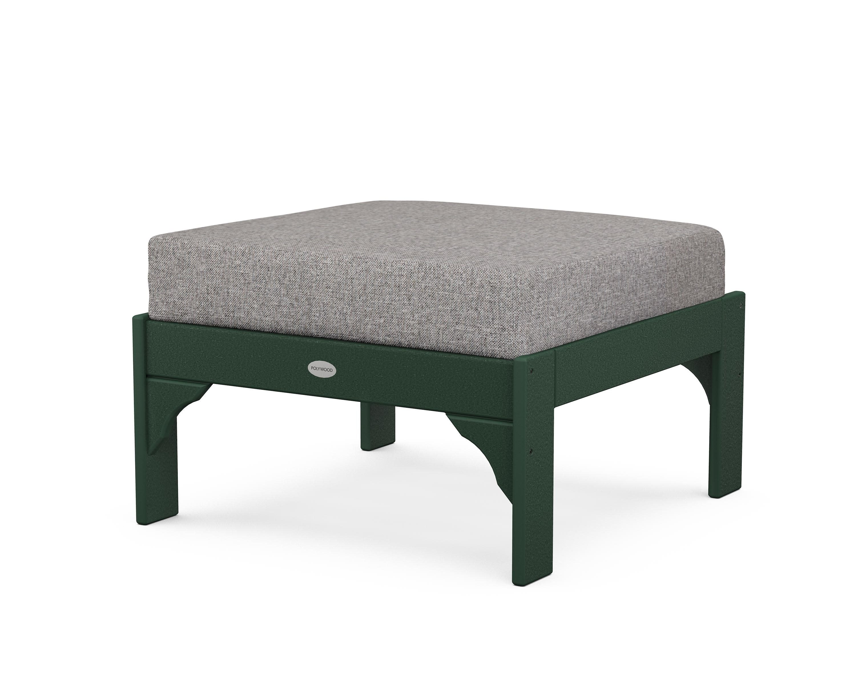 Vineyard Deep Seating Ottoman in Green / Grey Mist