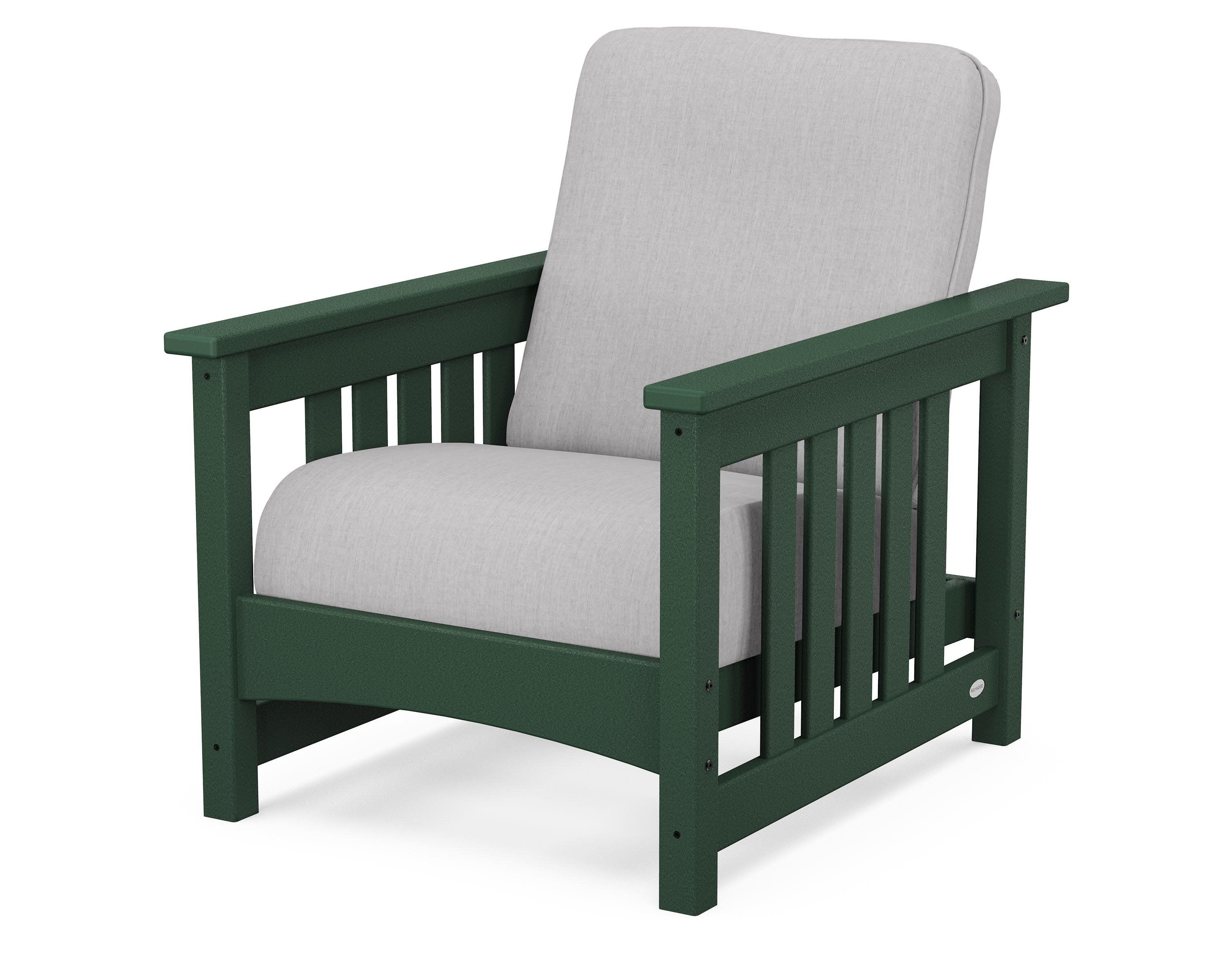 Club Mission Chair in Green / Granite