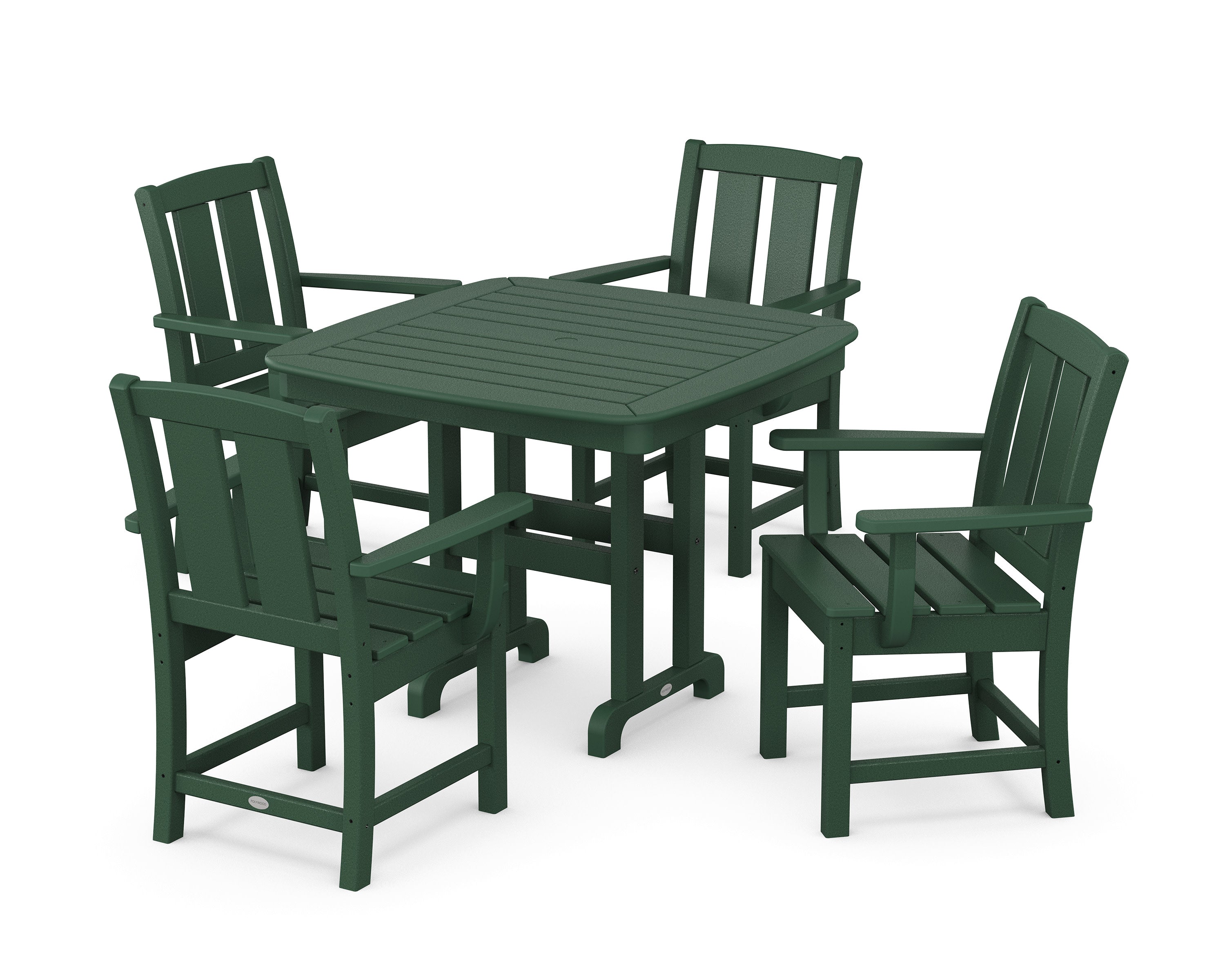 Mission 5-Piece Dining Set in Green