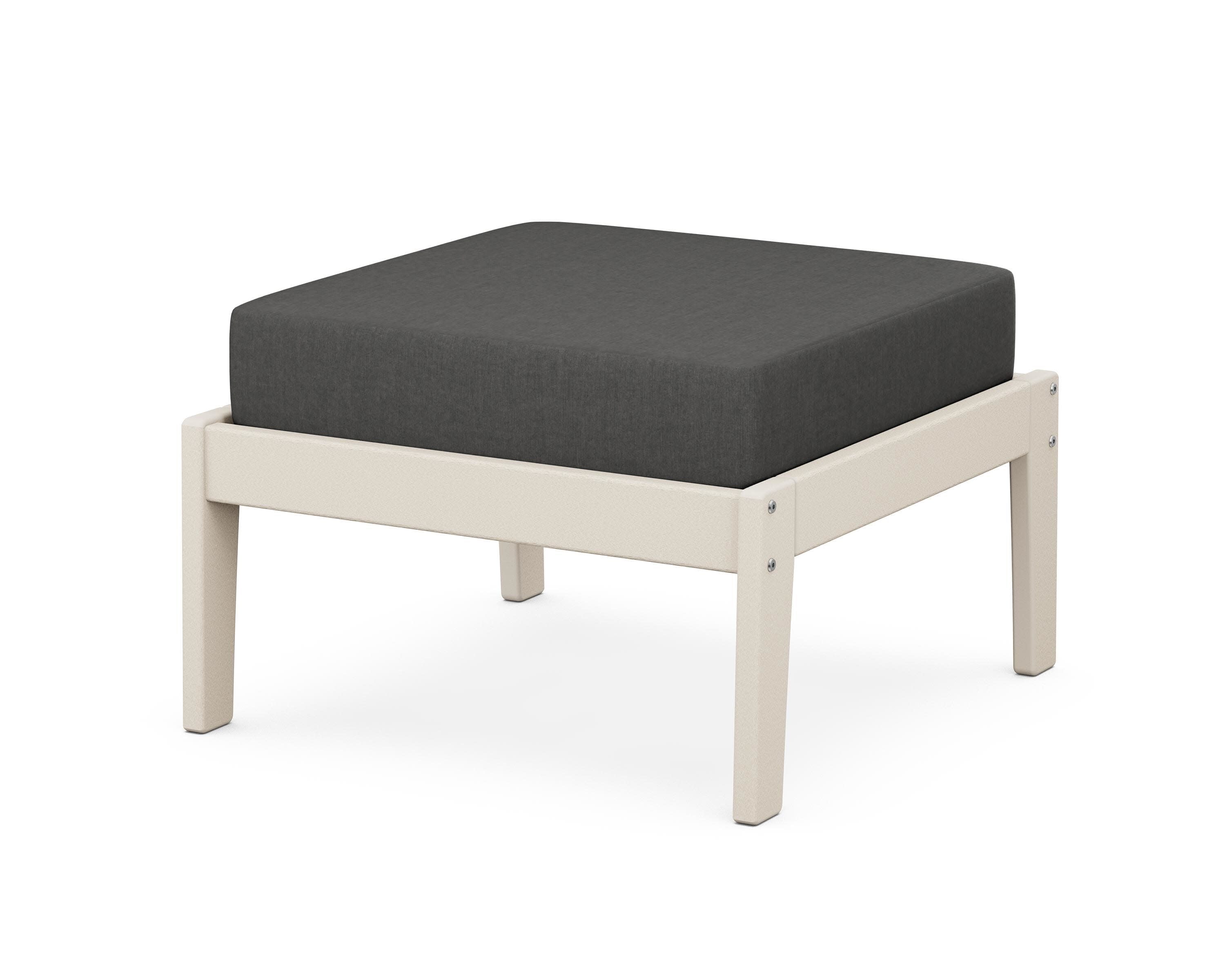 Deep Seating Ottoman in Sand / Spectrum Carbon