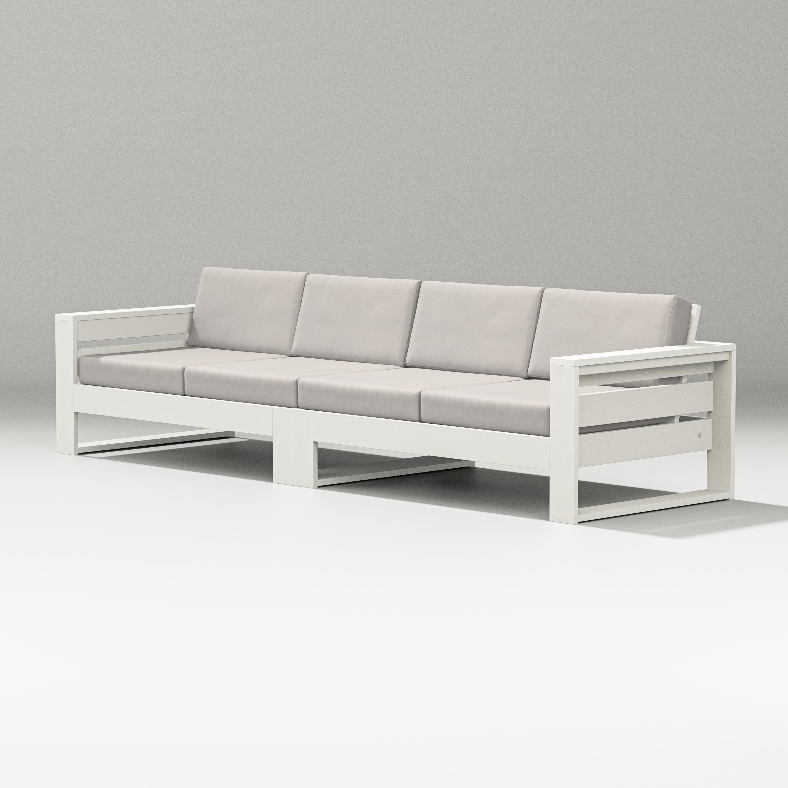 Latitude Straight Sectional in Vintage White / Cast Ash