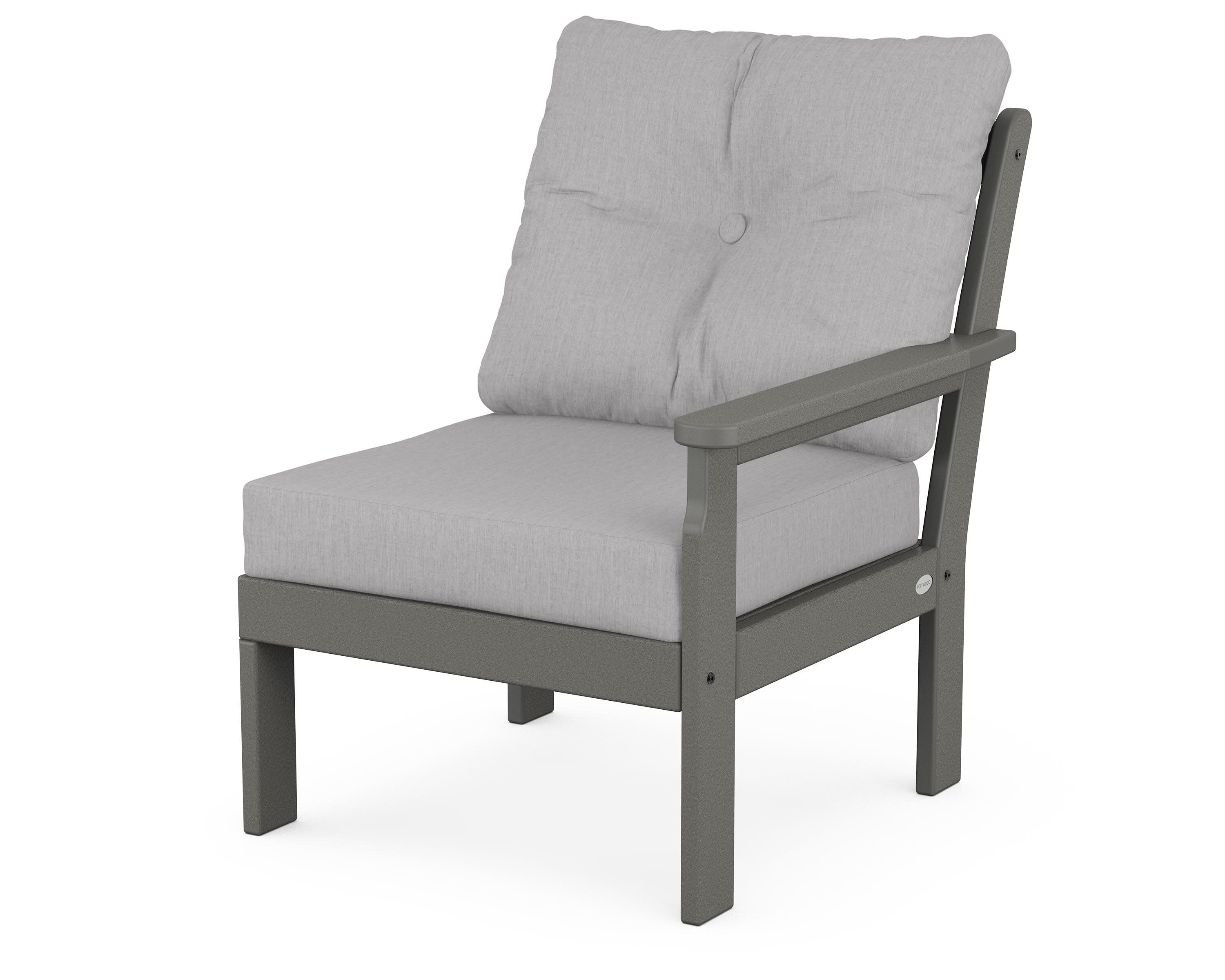 Vineyard Modular Right Arm Chair in Slate Grey / Granite