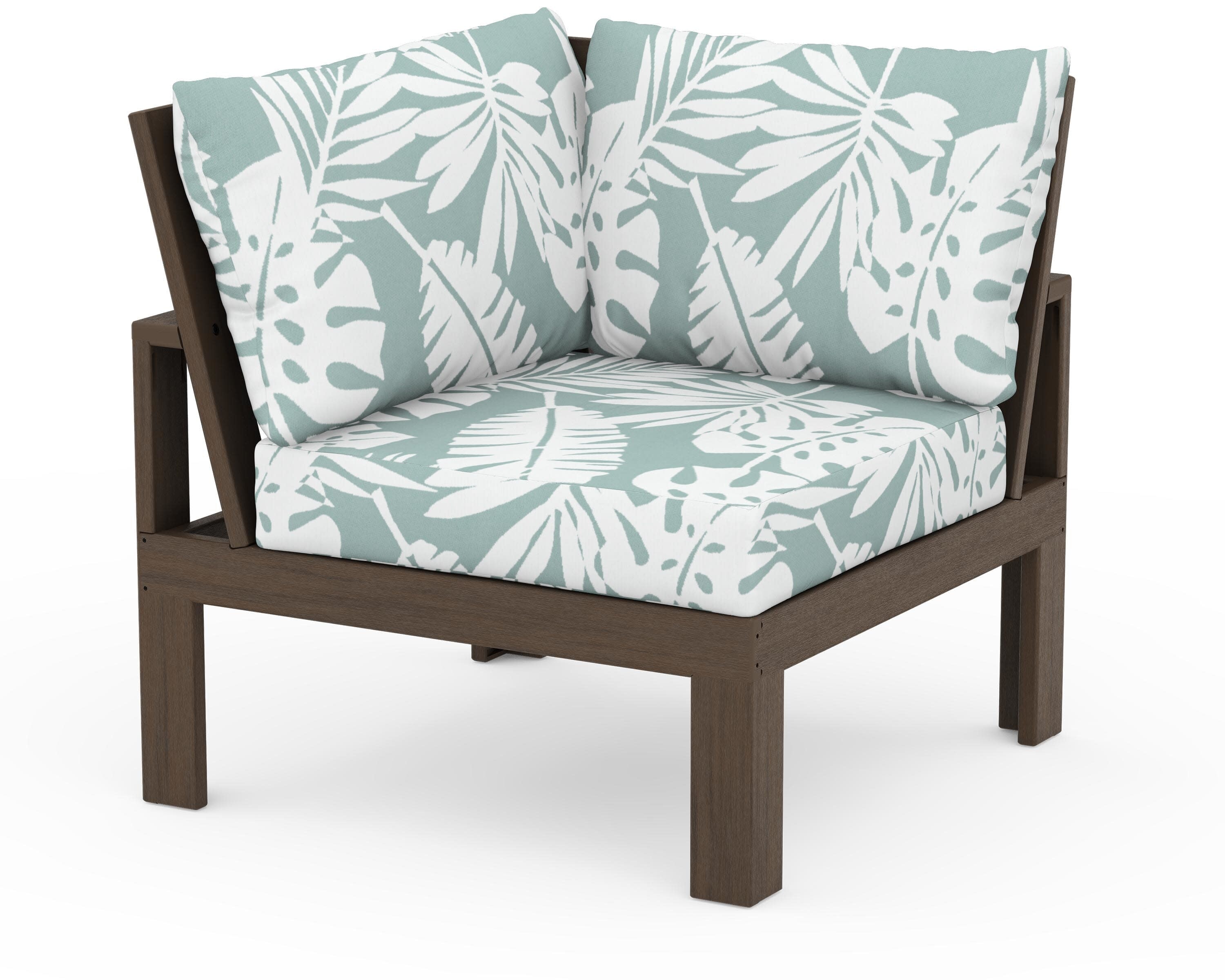 Modular Corner Chair in Kona / Leaf Glacier Spa