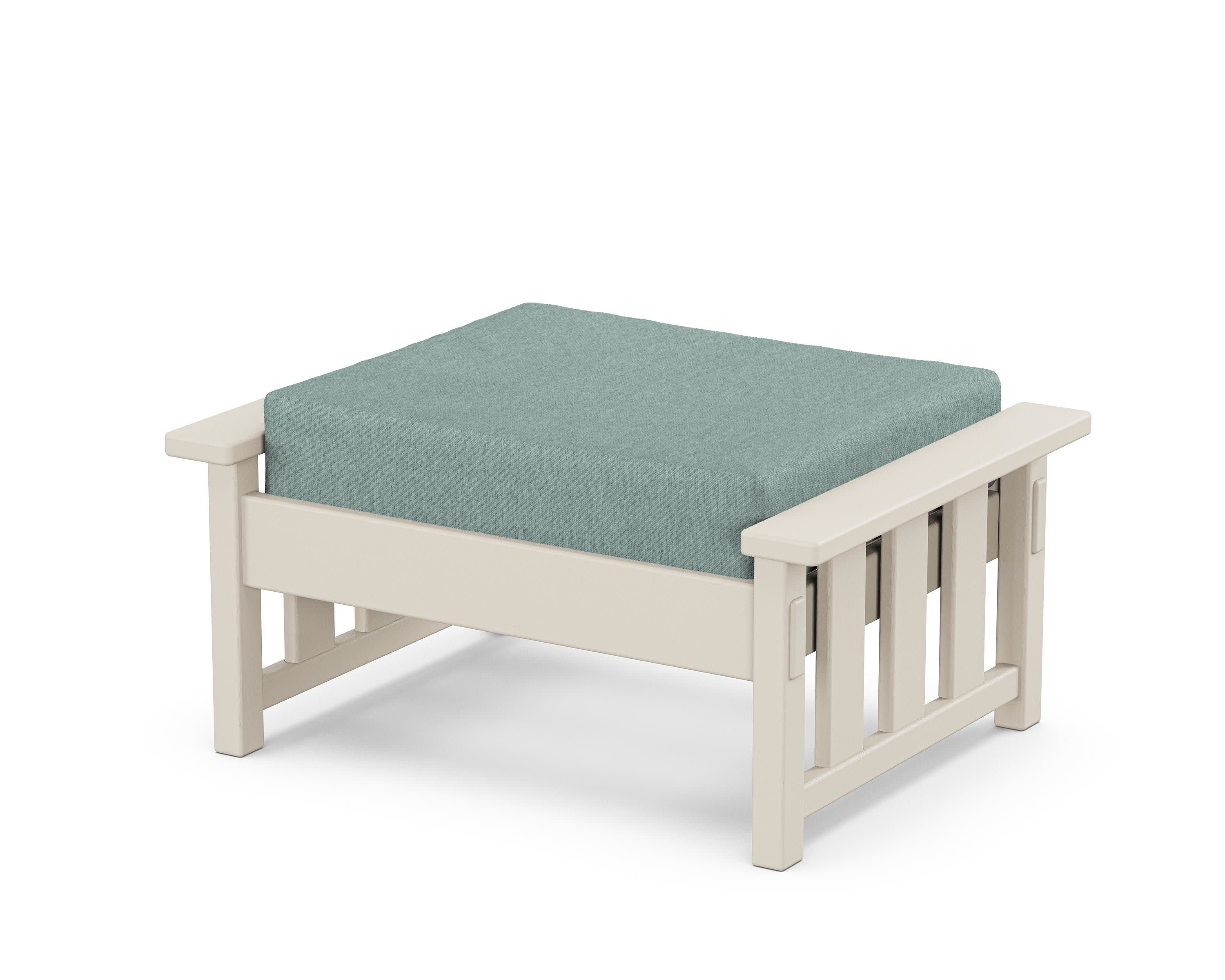 Acadia Deep Seating Ottoman in Sand / Glacier Spa