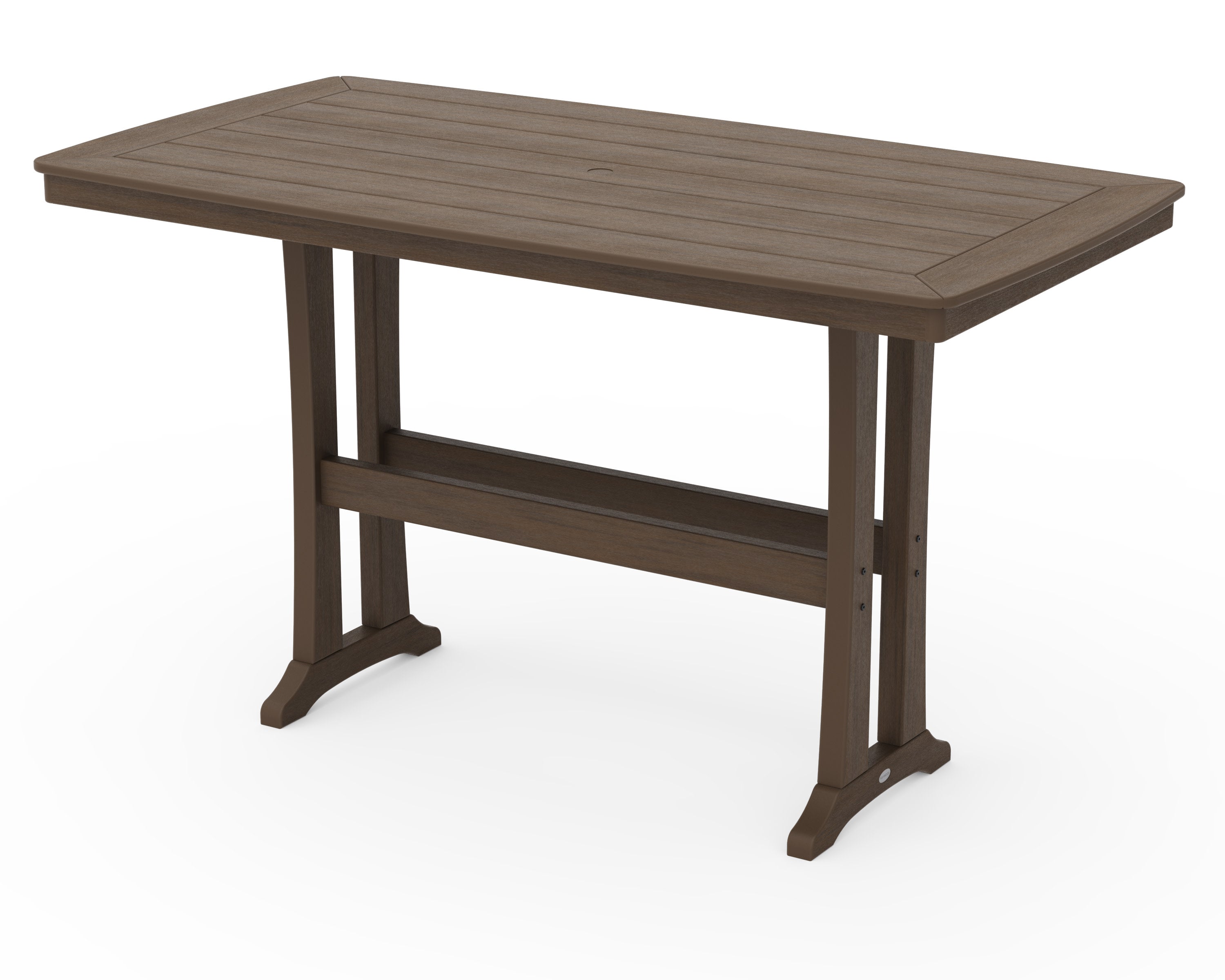 Nautical Trestle 38" x 73" Bar Table in Kona