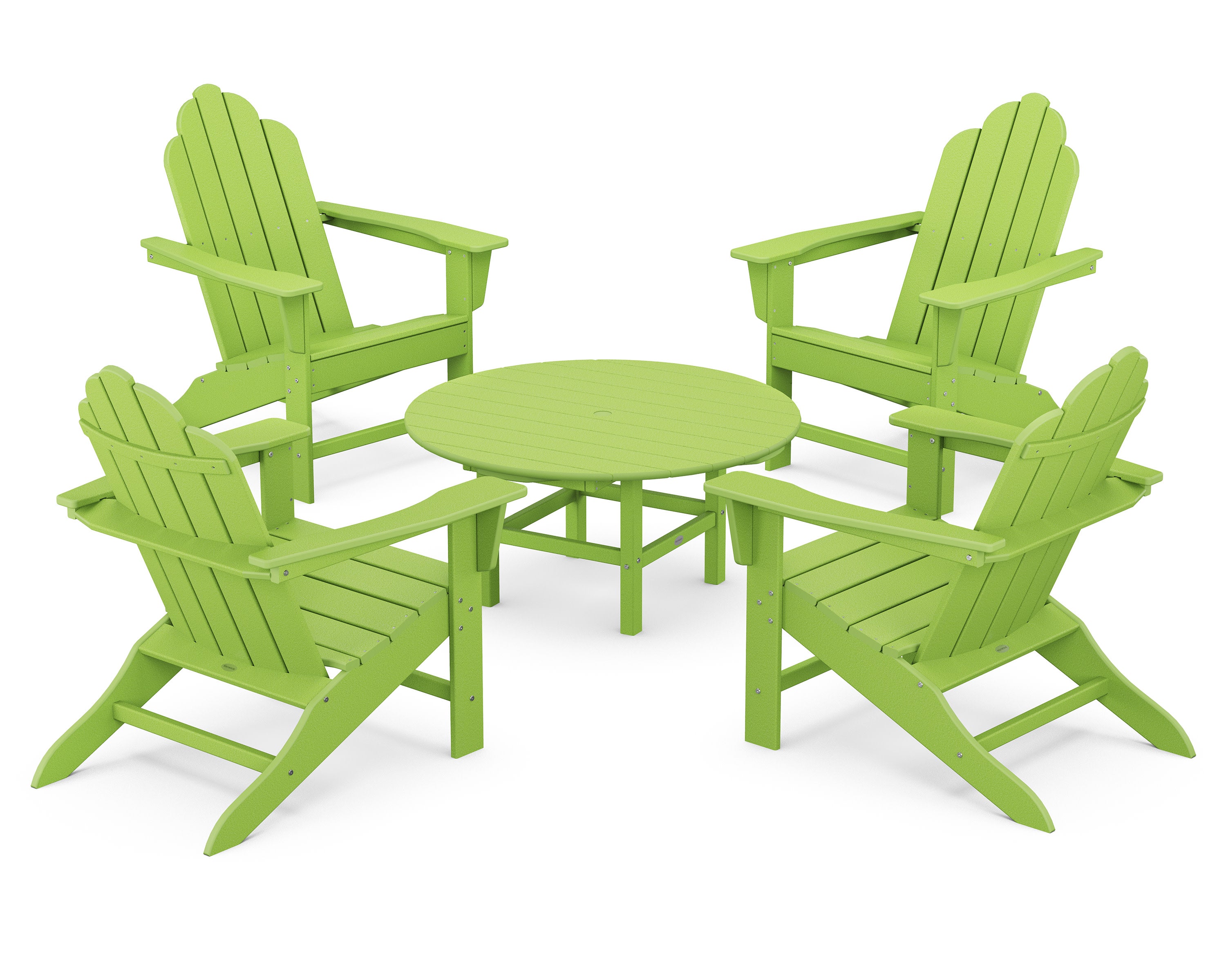 Long Island Adirondack 5-Piece Conversation Group in Lime