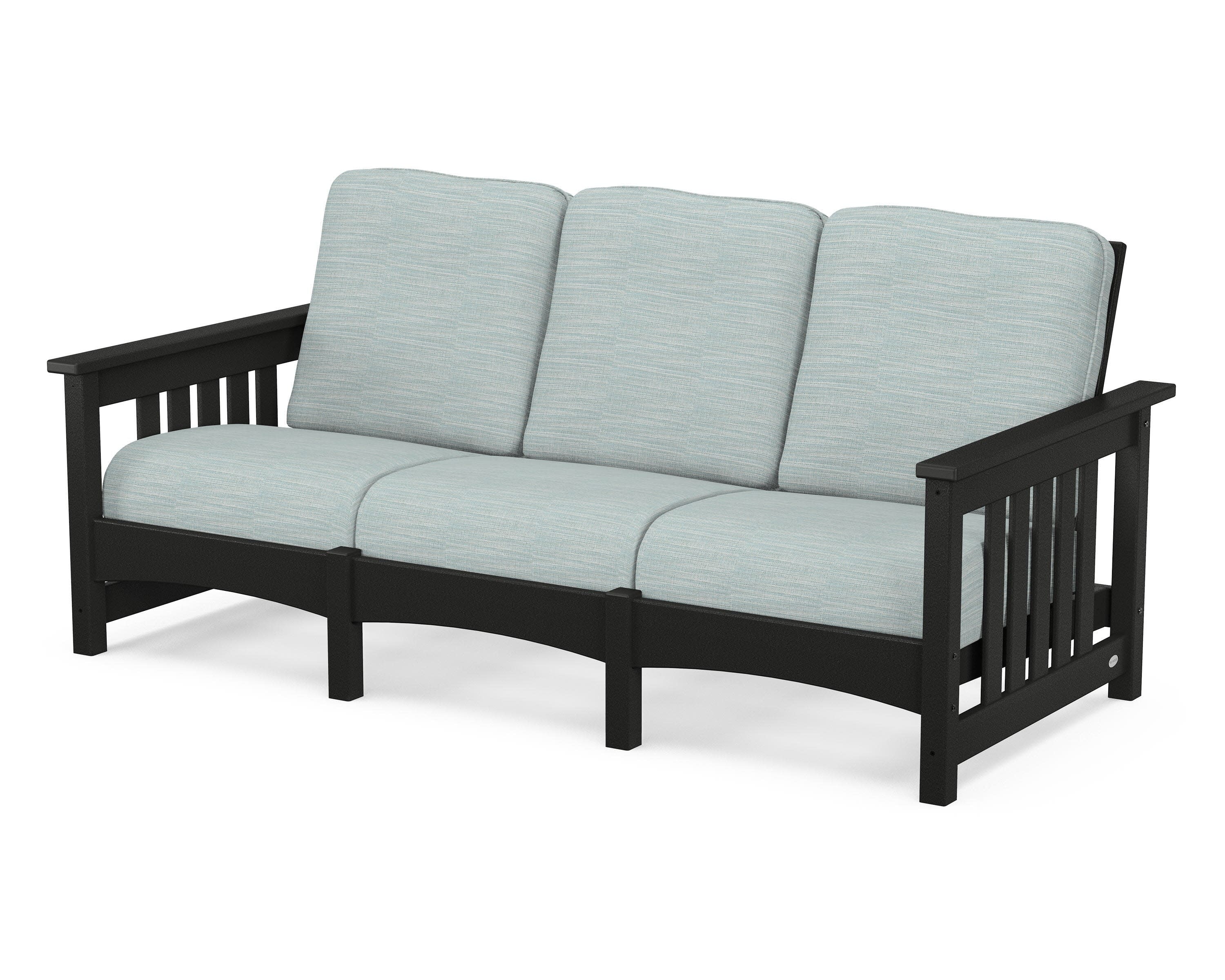 Club Mission Sofa in Black / Soothe Mist