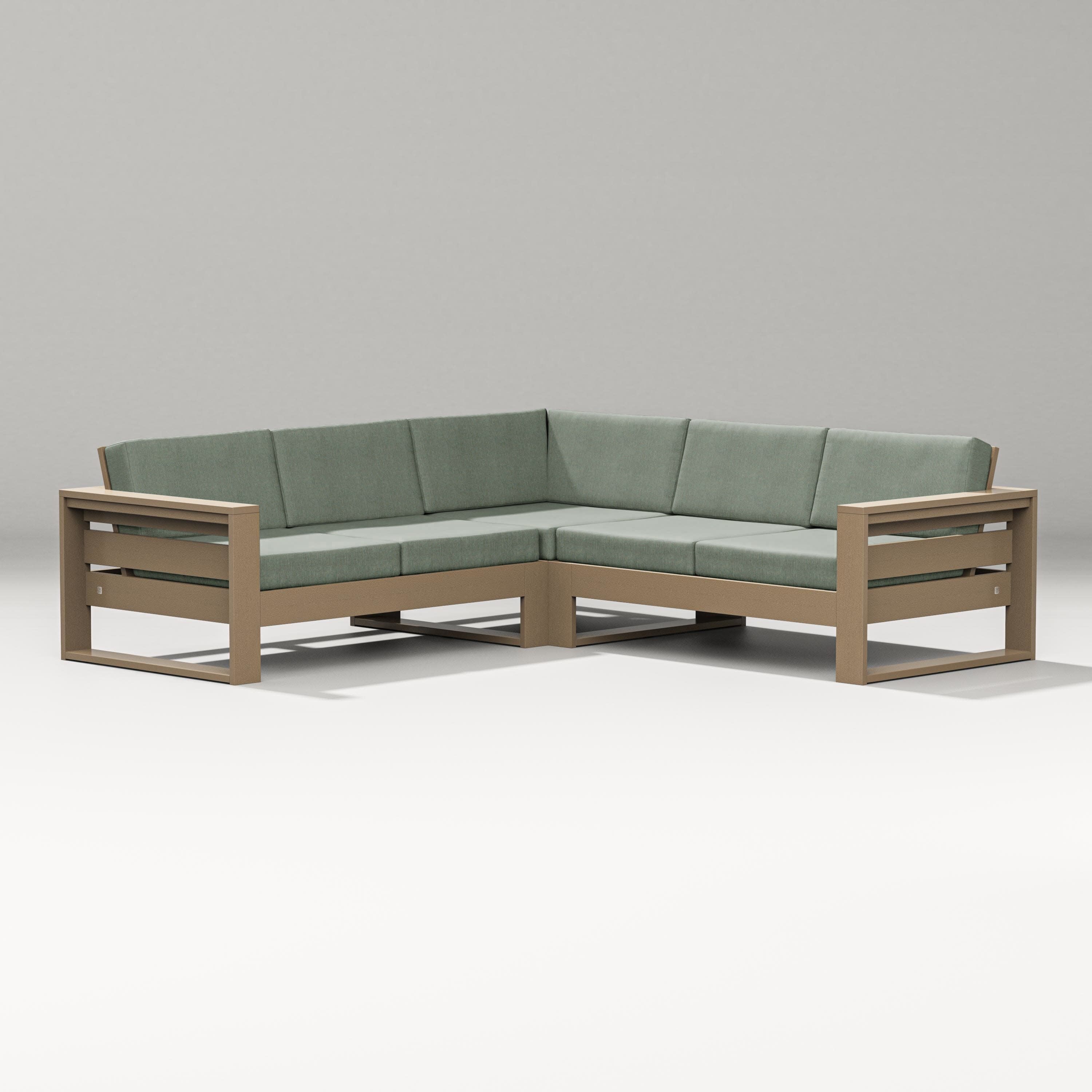 Latitude Corner Sectional in Vintage Sahara / Cast Sage