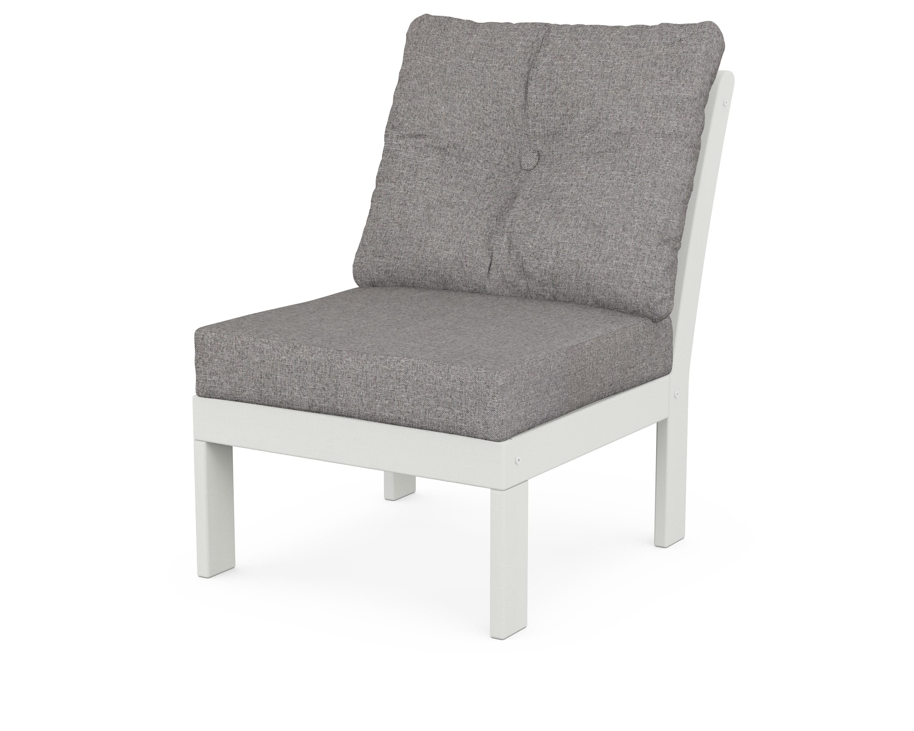 Vineyard Modular Armless Chair in Vintage White / Grey Mist