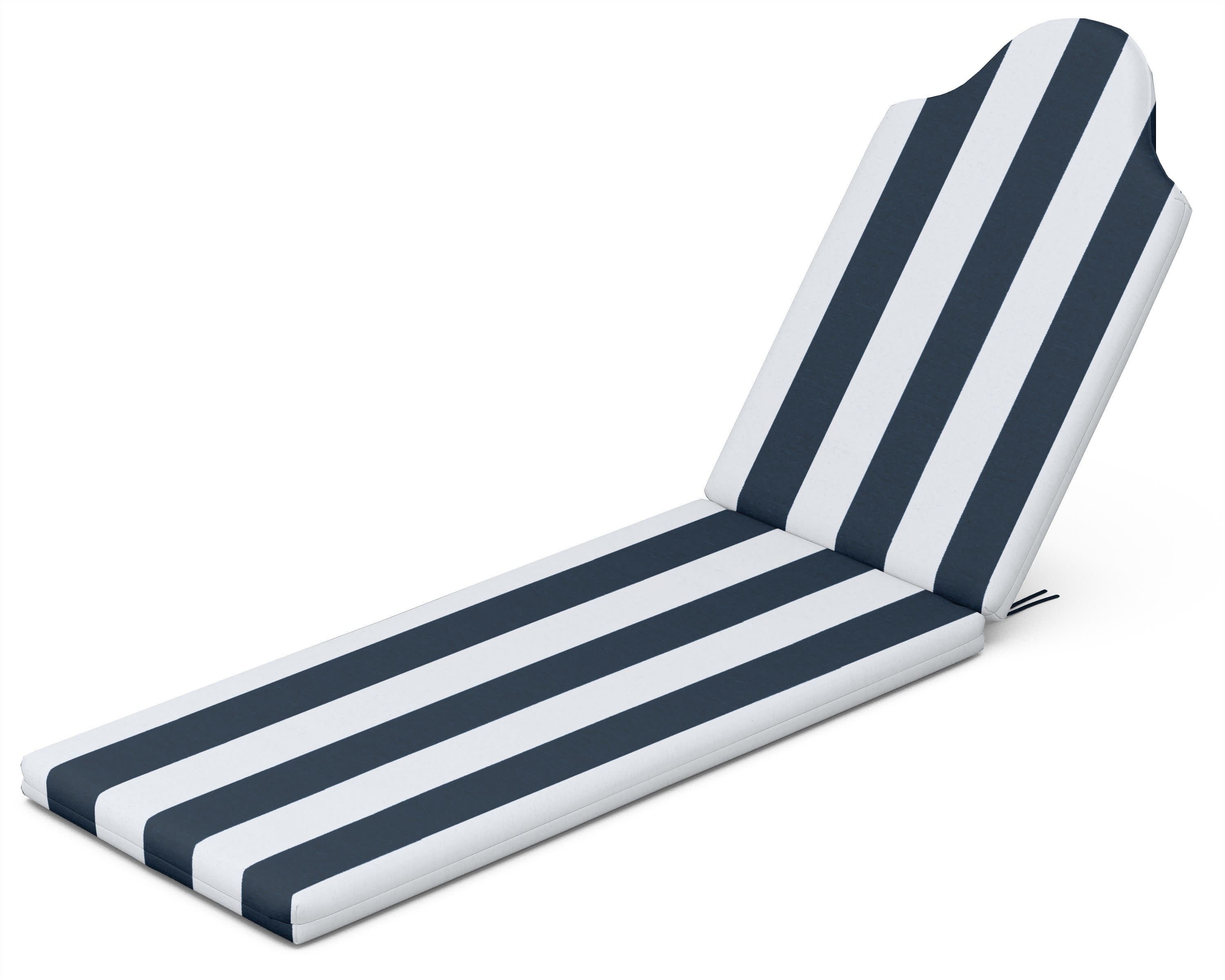 Chaise Cushion in Cabana Stripe Marine Indigo