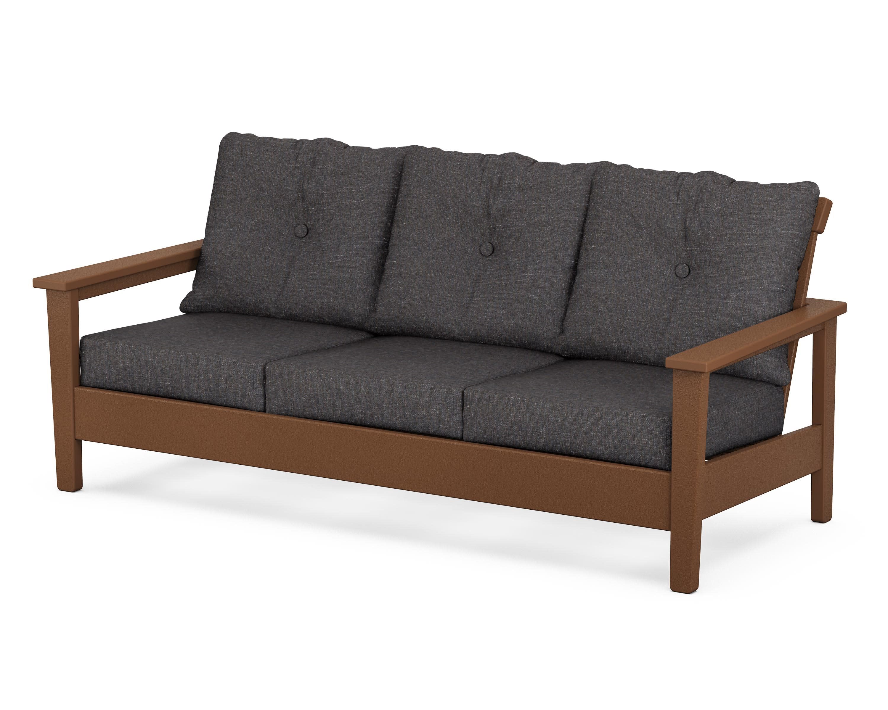 Prescott Deep Seating Sofa in Teak / Ash Charcoal