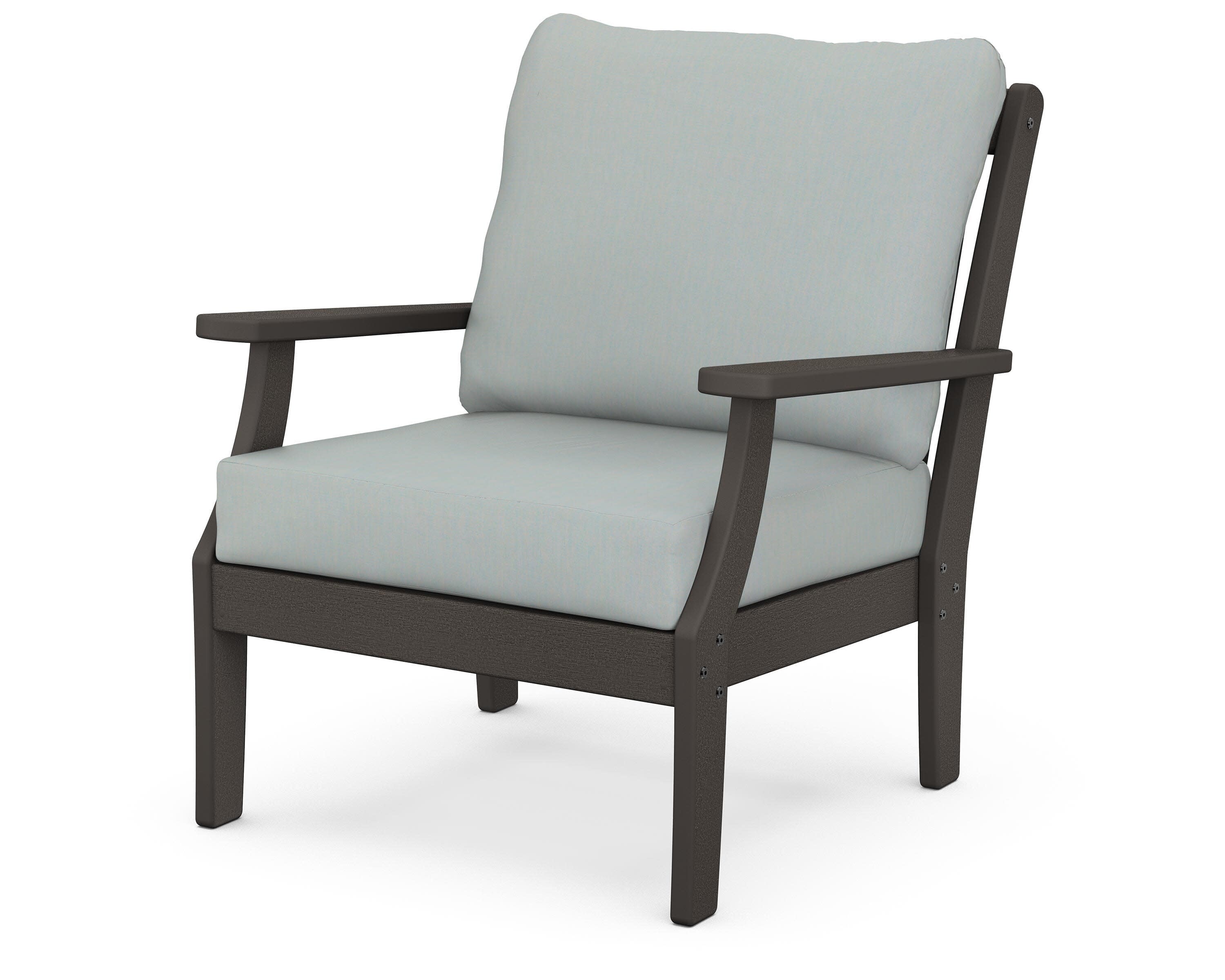 Braxton Deep Seating Chair in Vintage Coffee / Spa