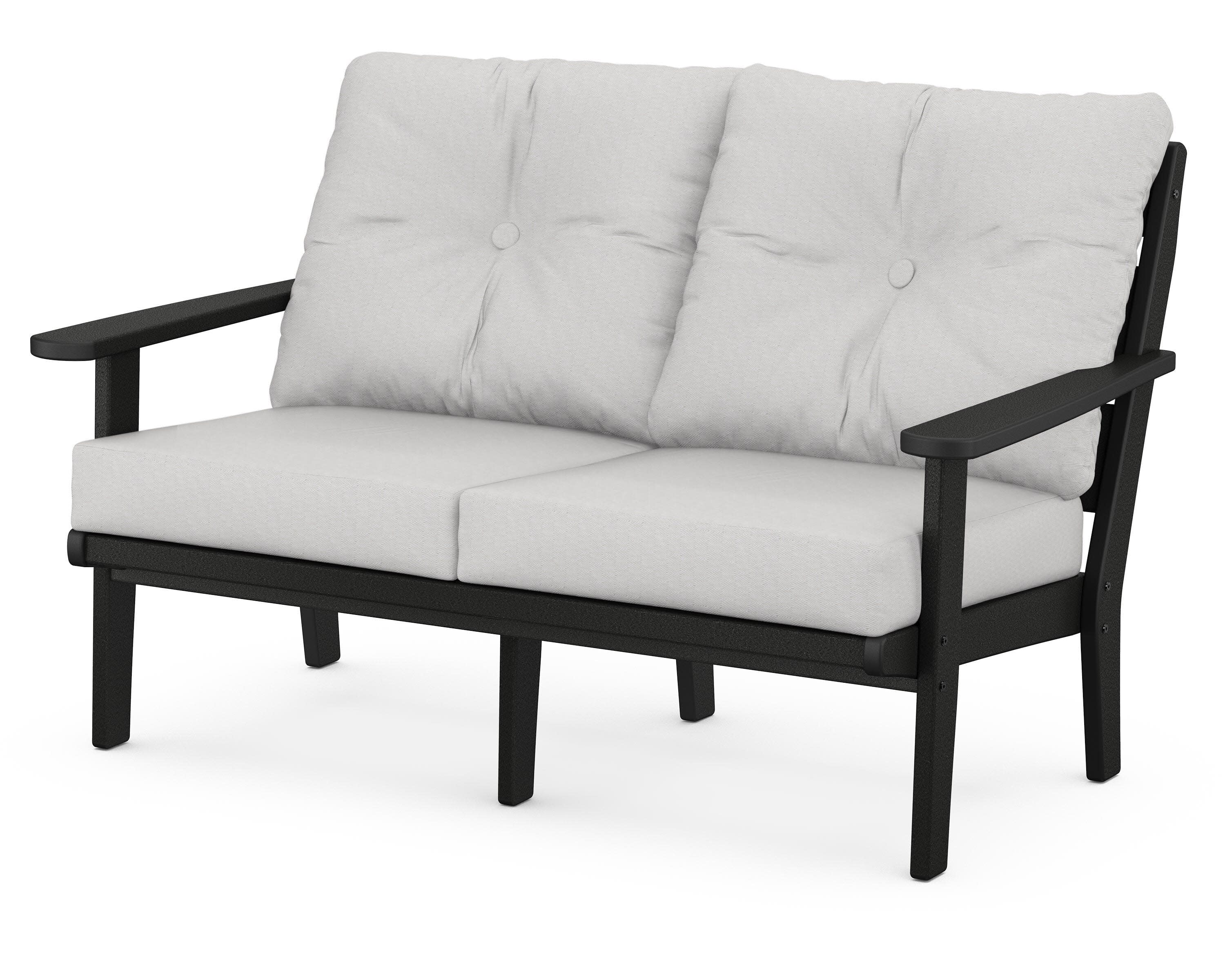 Lakeside Deep Seating Loveseat in Black / Diamond in the Rough