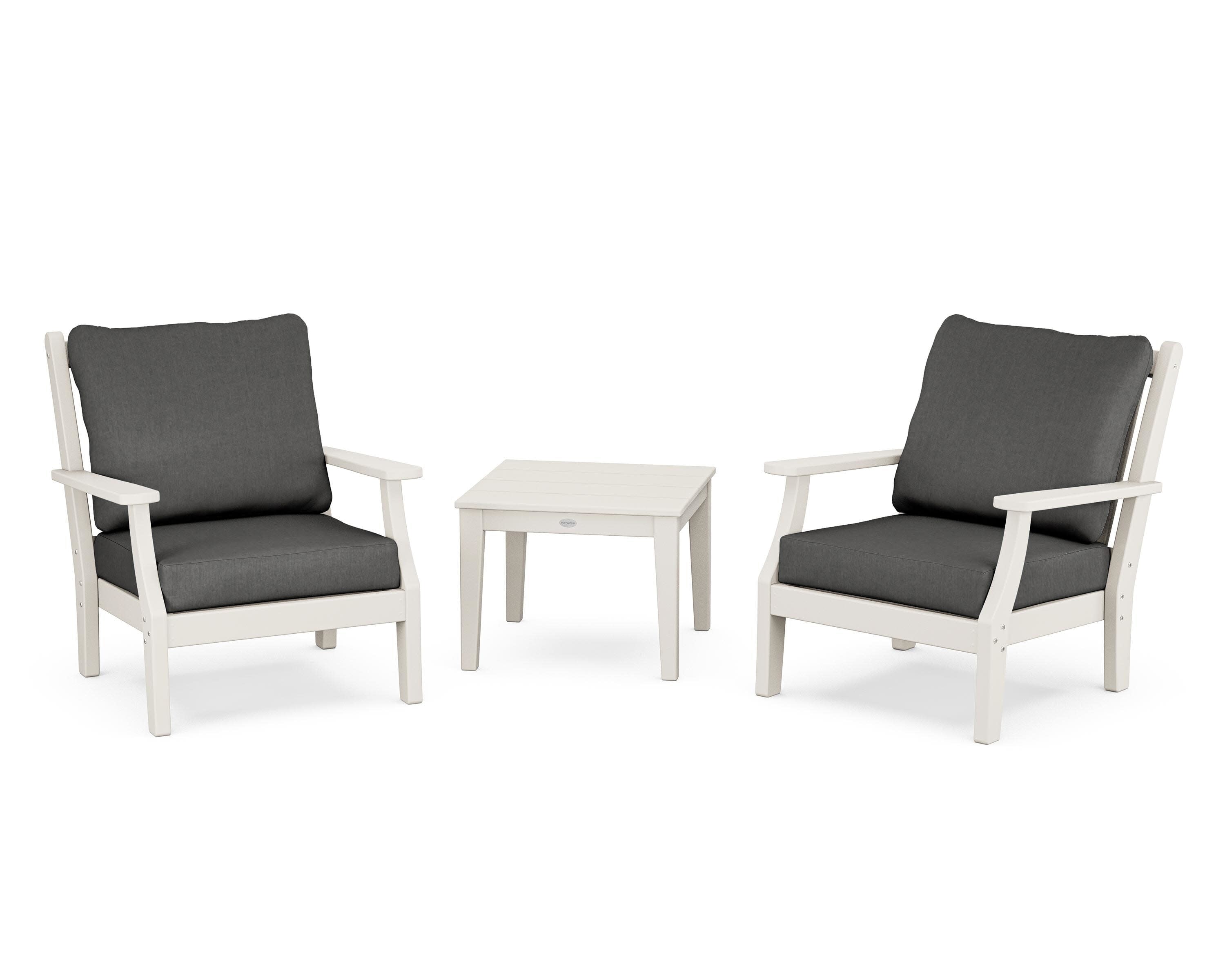 Wovendale 3-Piece Deep Seating Set in Sand / Spectrum Carbon