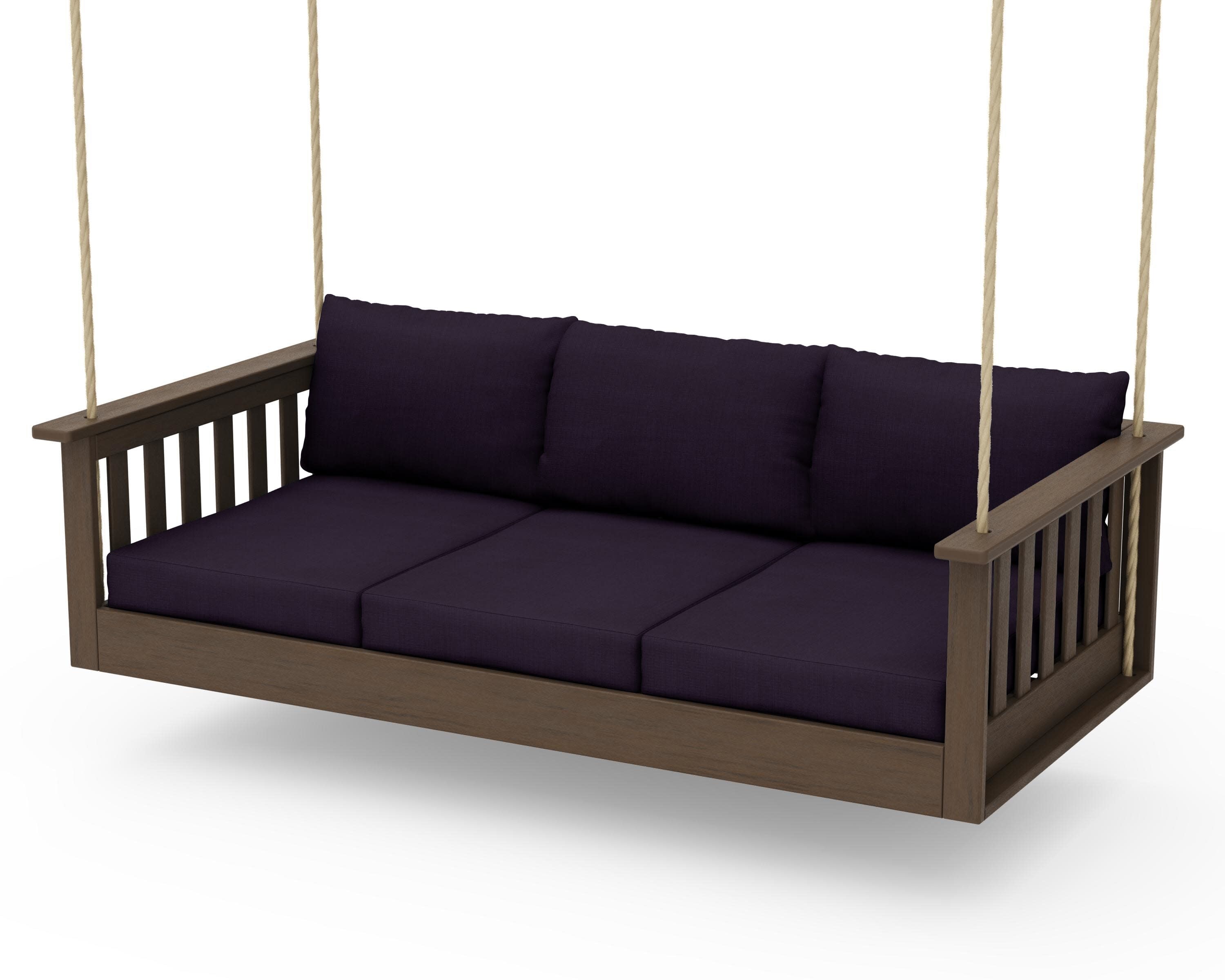 Vineyard Daybed Swing in Kona / Navy Linen