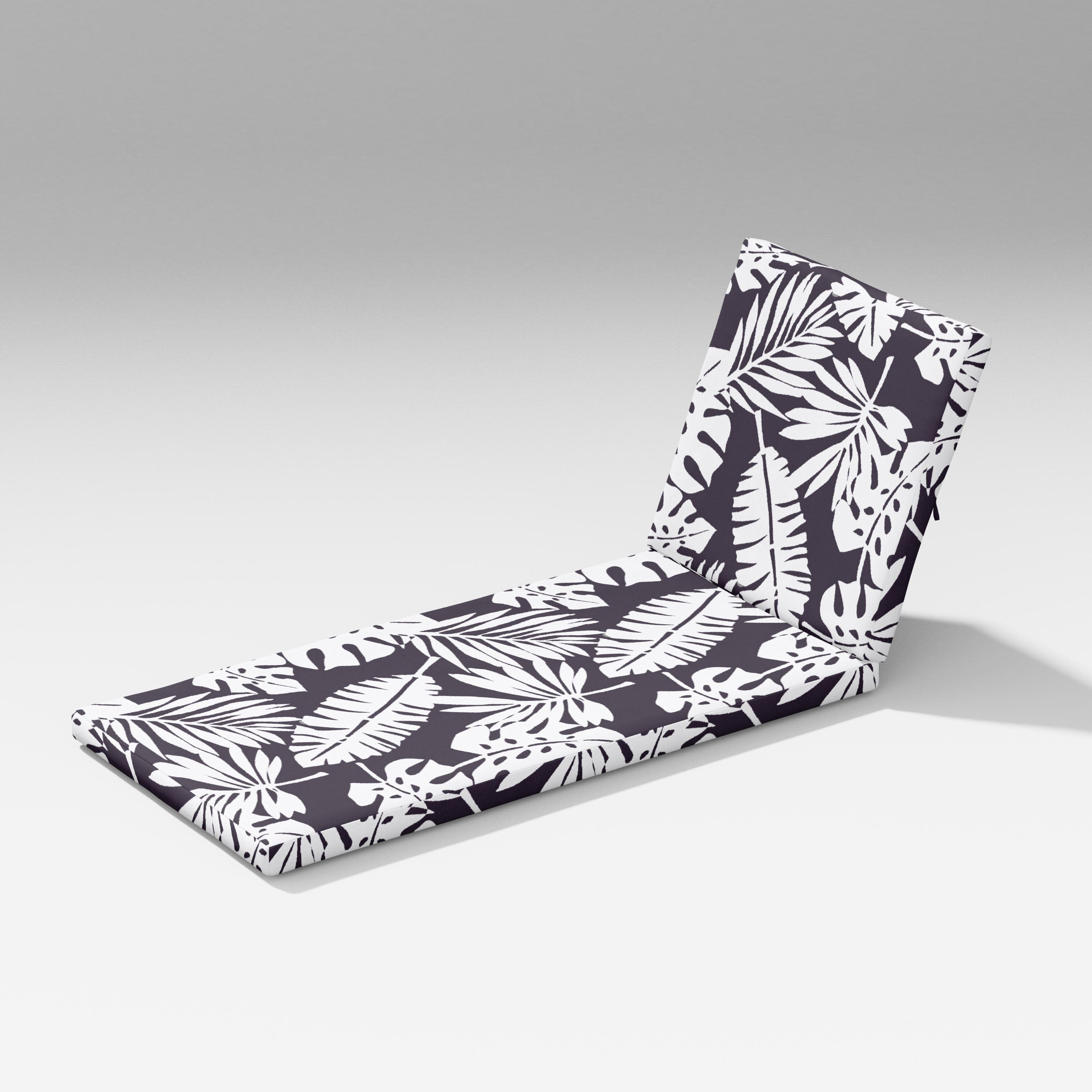 Latitude Chaise Lounge Full Cushion in Leaf Navy