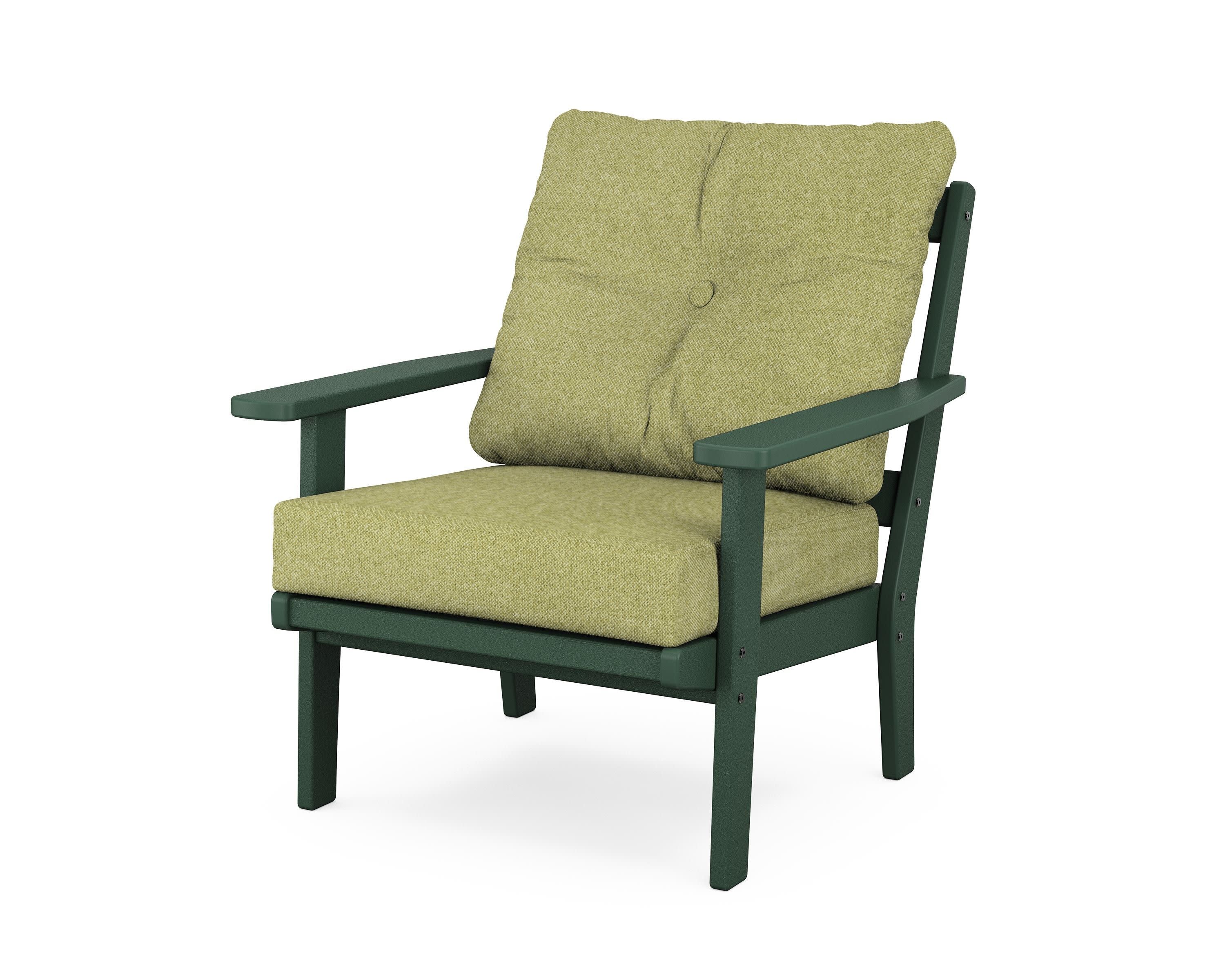 Oxford Deep Seating Chair in Green / Chartreuse Boucle