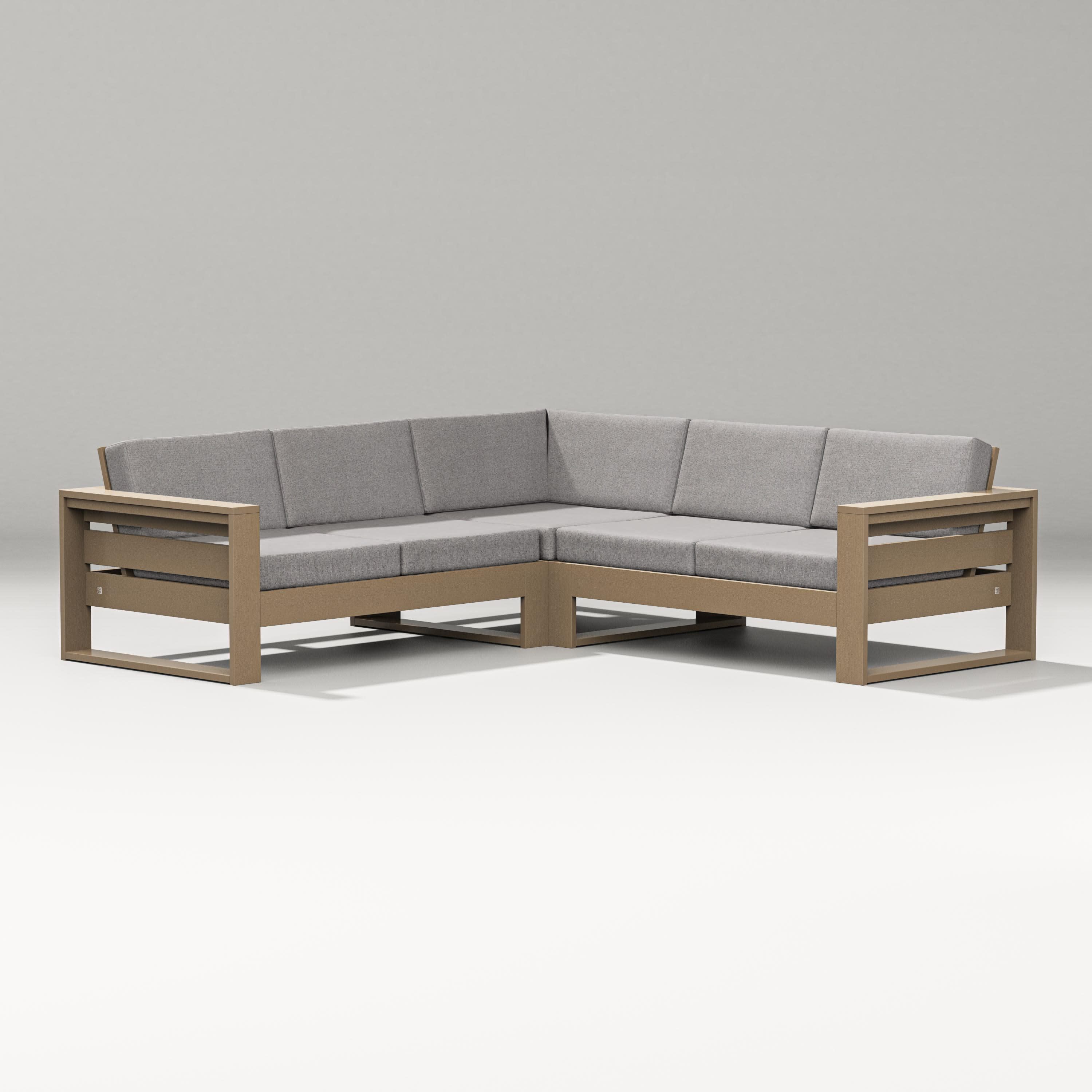 Latitude Corner Sectional in Vintage Sahara / Grey Mist