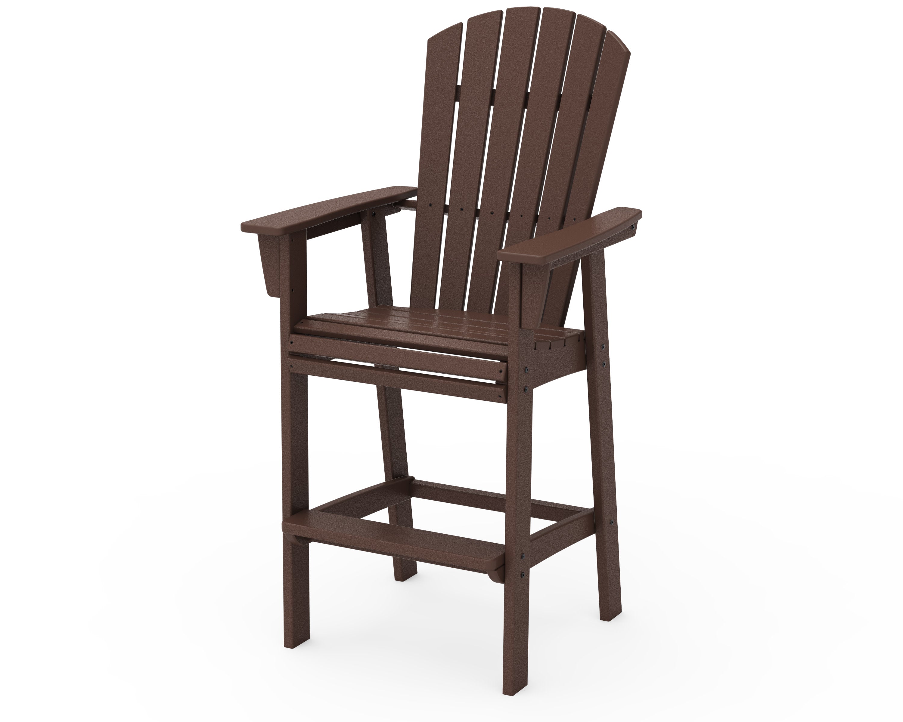 Nautical Curveback Adirondack Bar Chair in Mahogany