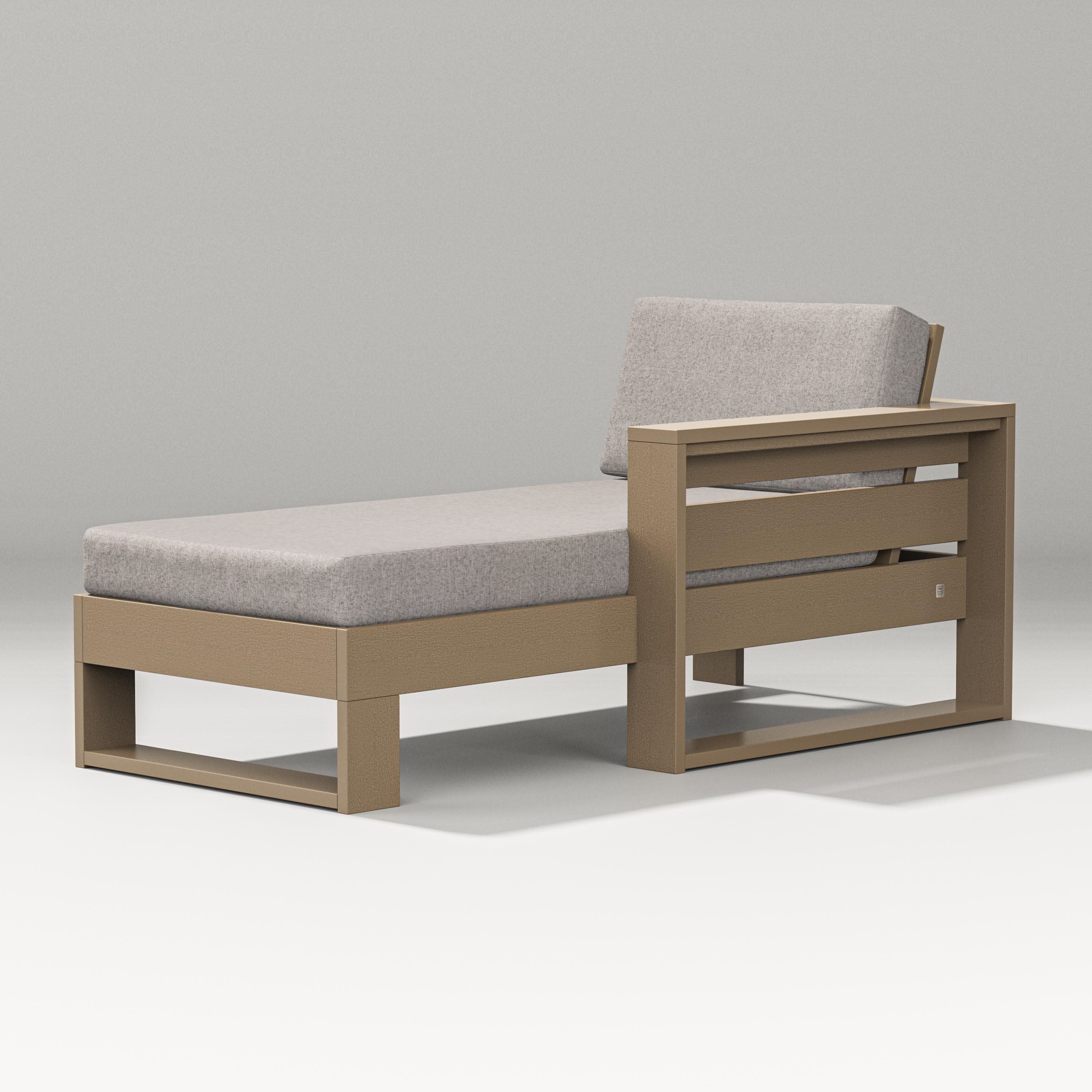 Latitude Modular Right Arm Chaise in Vintage Sahara / Weathered Tweed