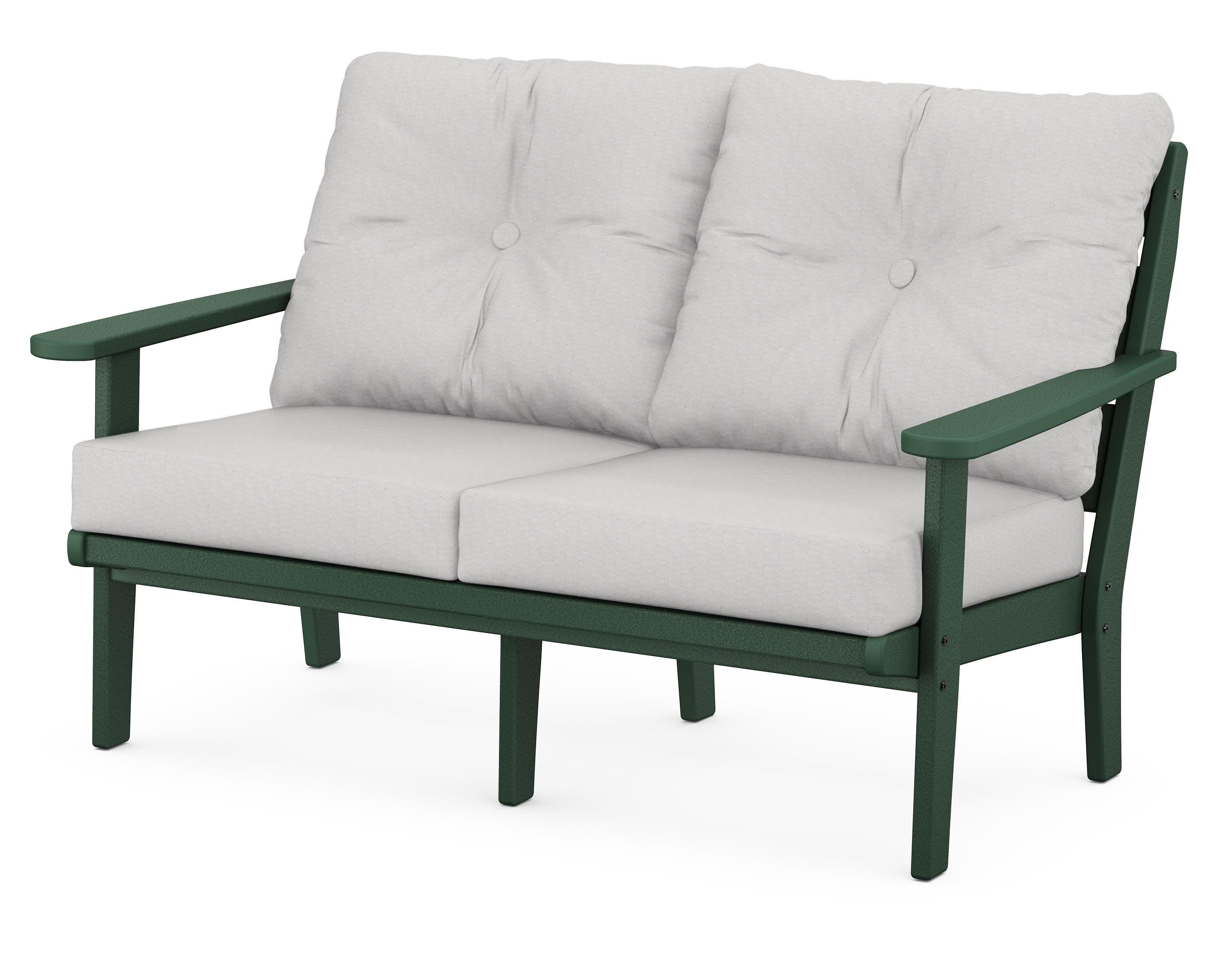 Lakeside Deep Seating Loveseat in Green / Diamond in the Rough