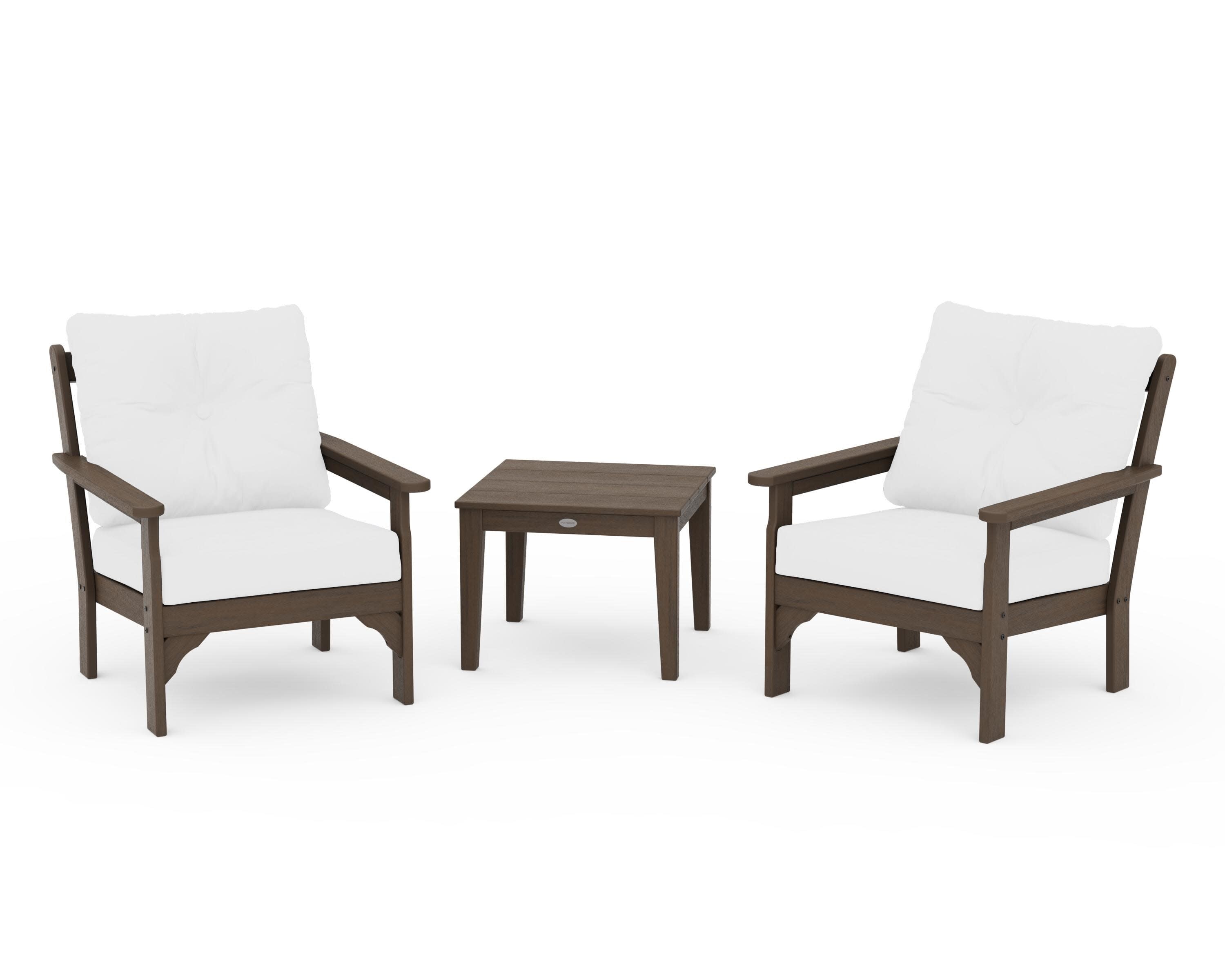 Vineyard 3-Piece Deep Seating Set in Kona / Natural