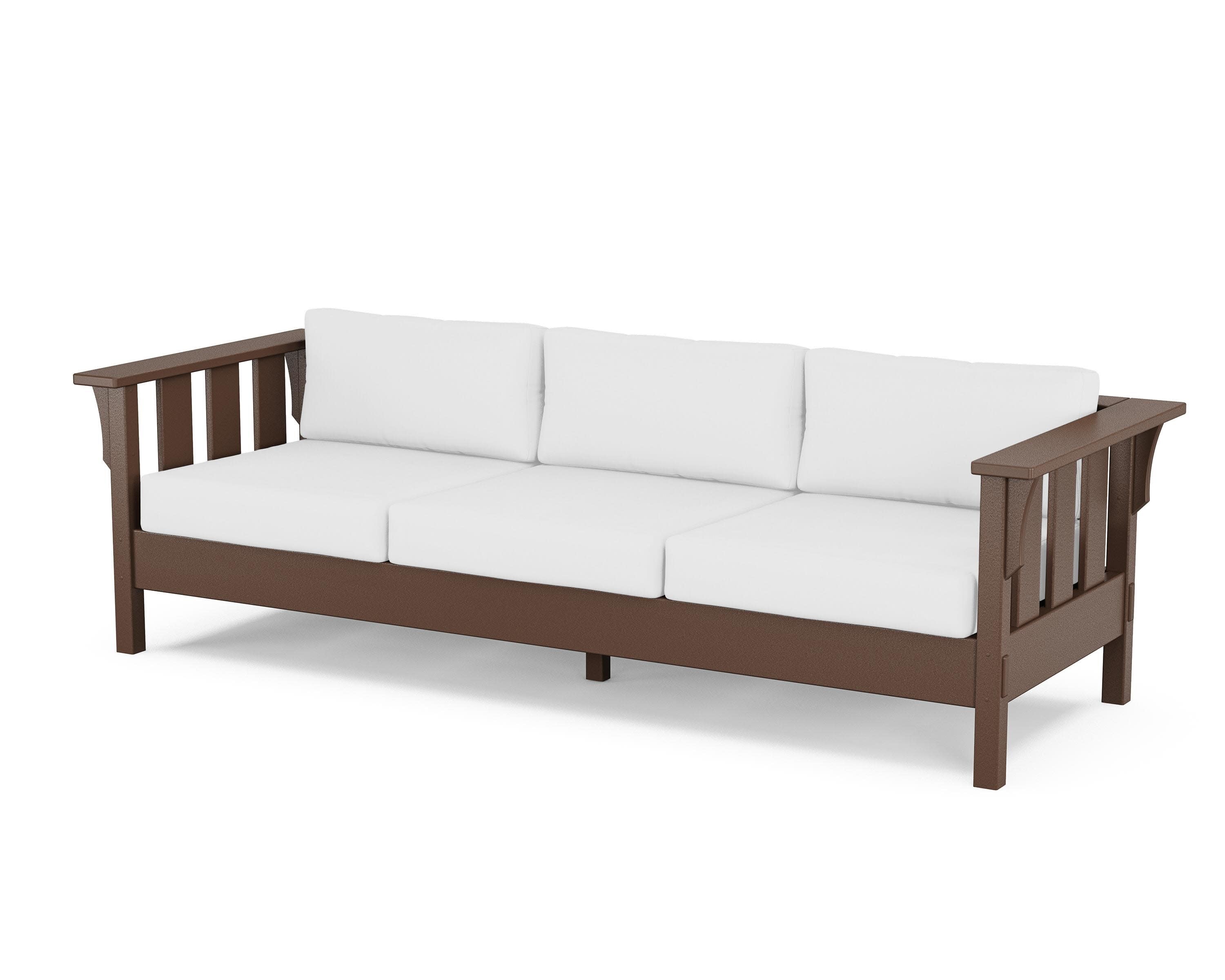Acadia Deep Seating Sofa in Mahogany / Natural