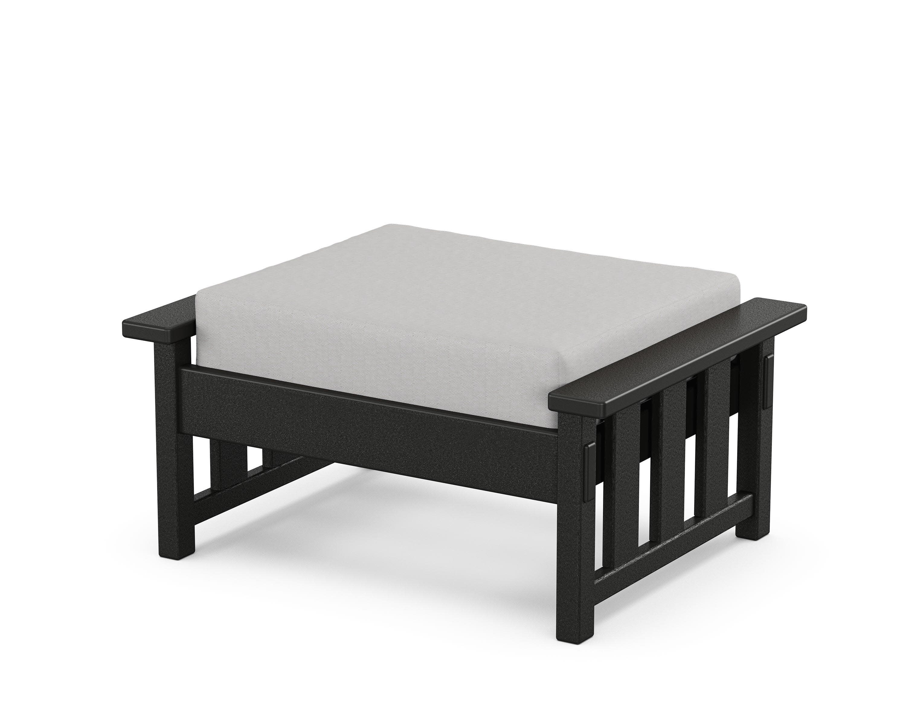 Acadia Deep Seating Ottoman in Black / Diamond in the Rough