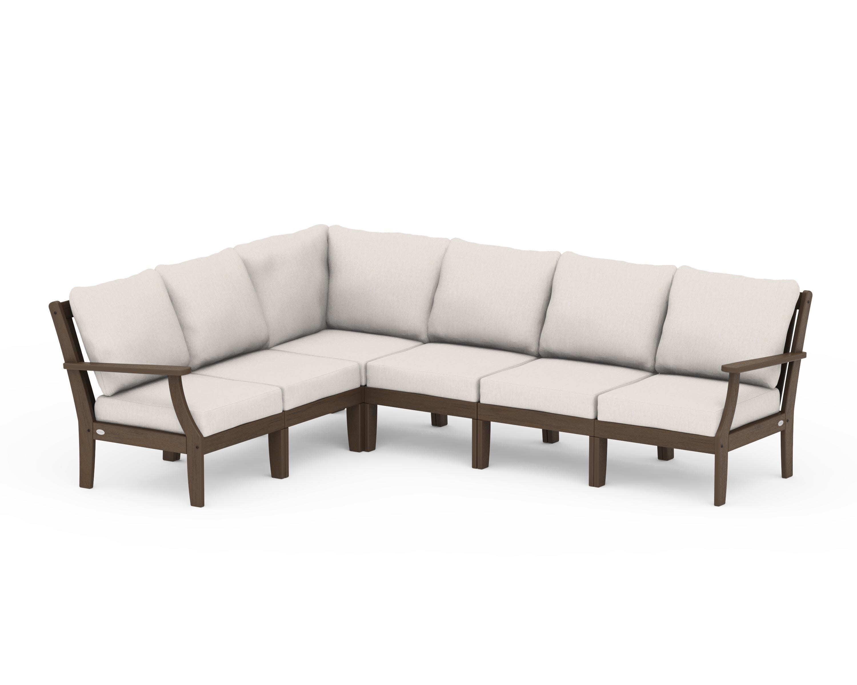 Braxton Modular 6-Piece Deep Seating Set in Kona / Cast Ash
