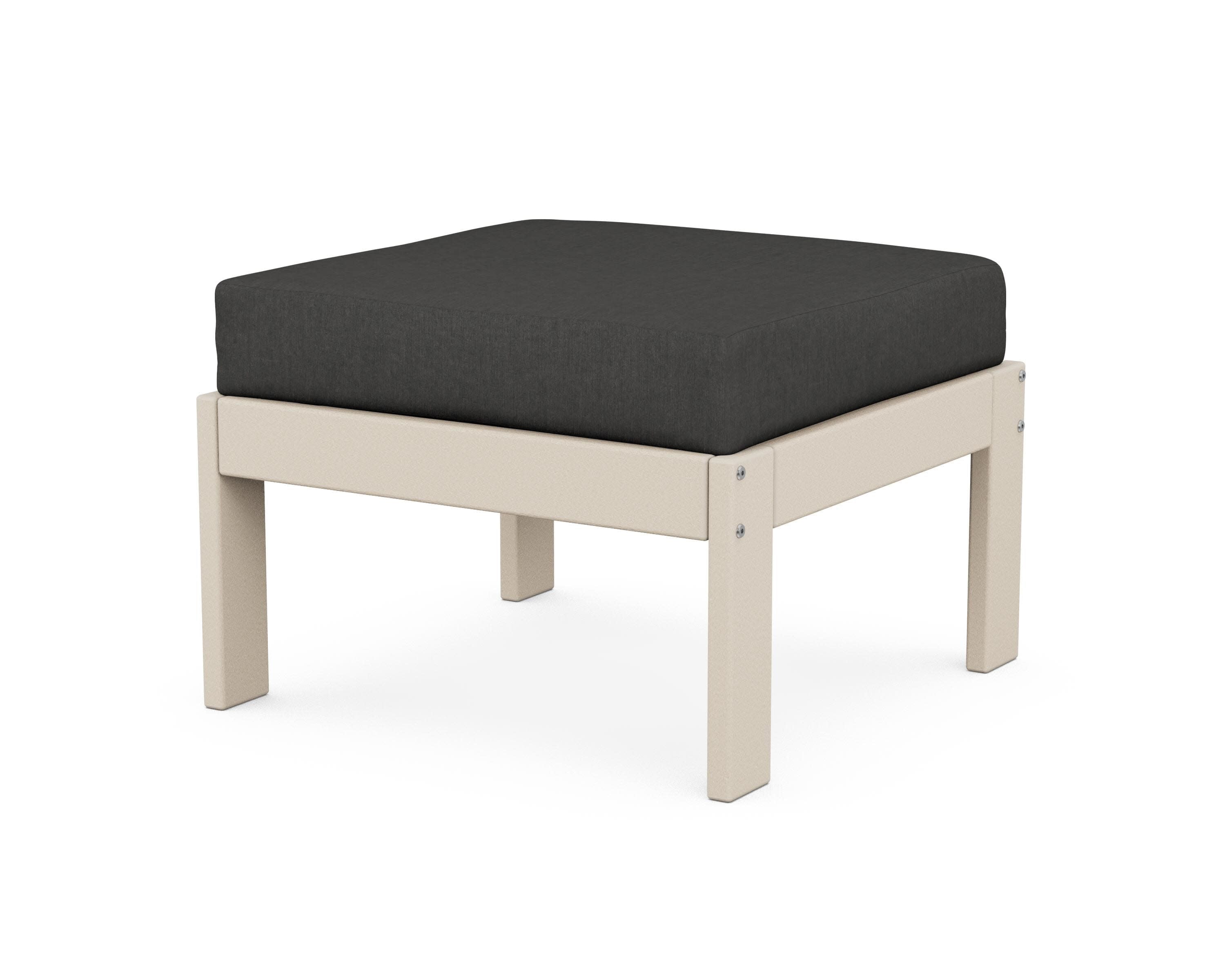 Vineyard Modular Ottoman in Sand / Spectrum Carbon