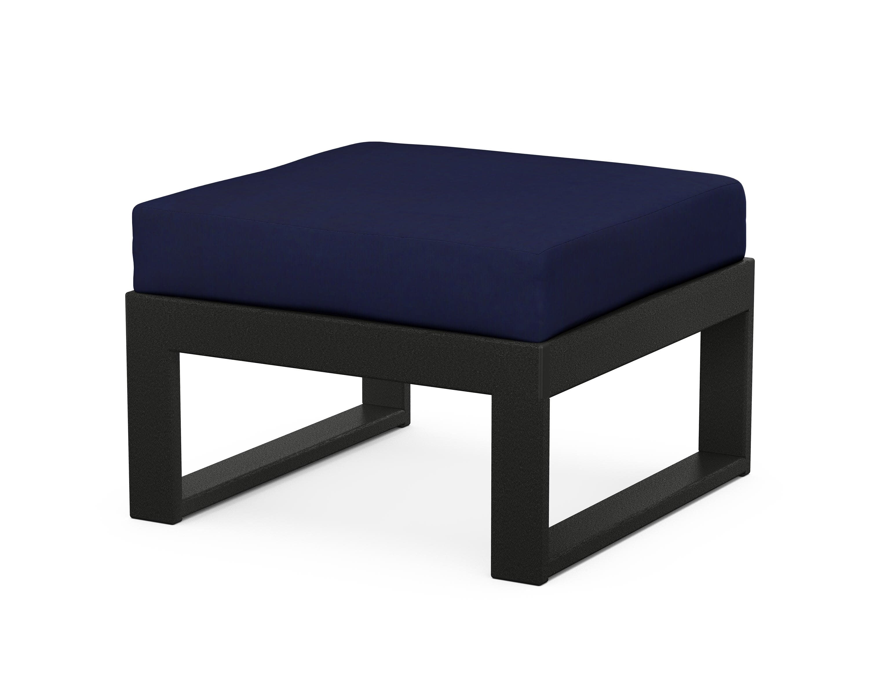 Modular Ottoman - Modern in Black / Navy
