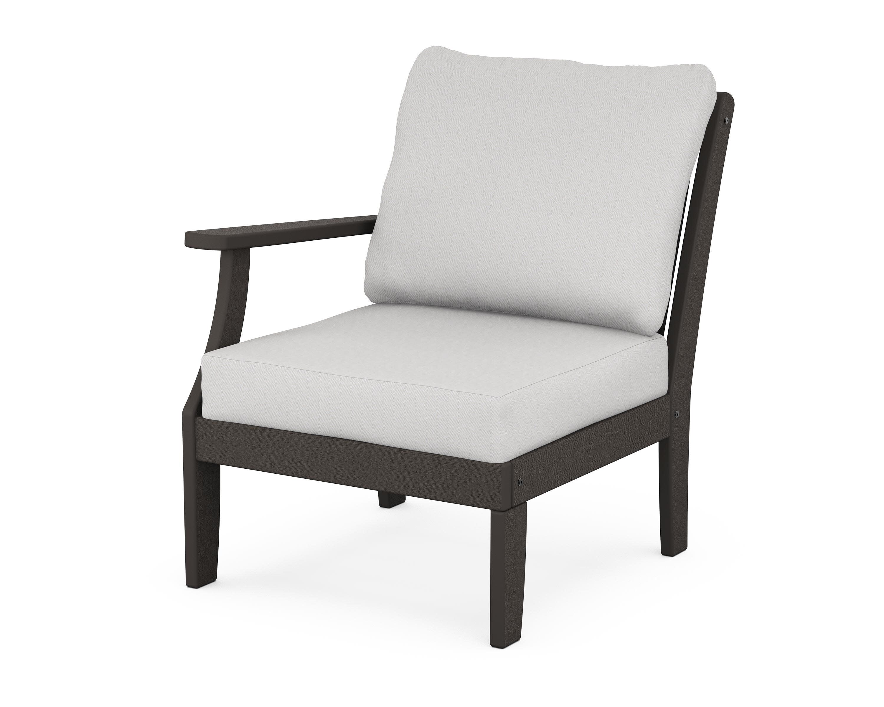 Braxton Modular Left Arm Chair in Vintage Coffee / Diamond in the Rough