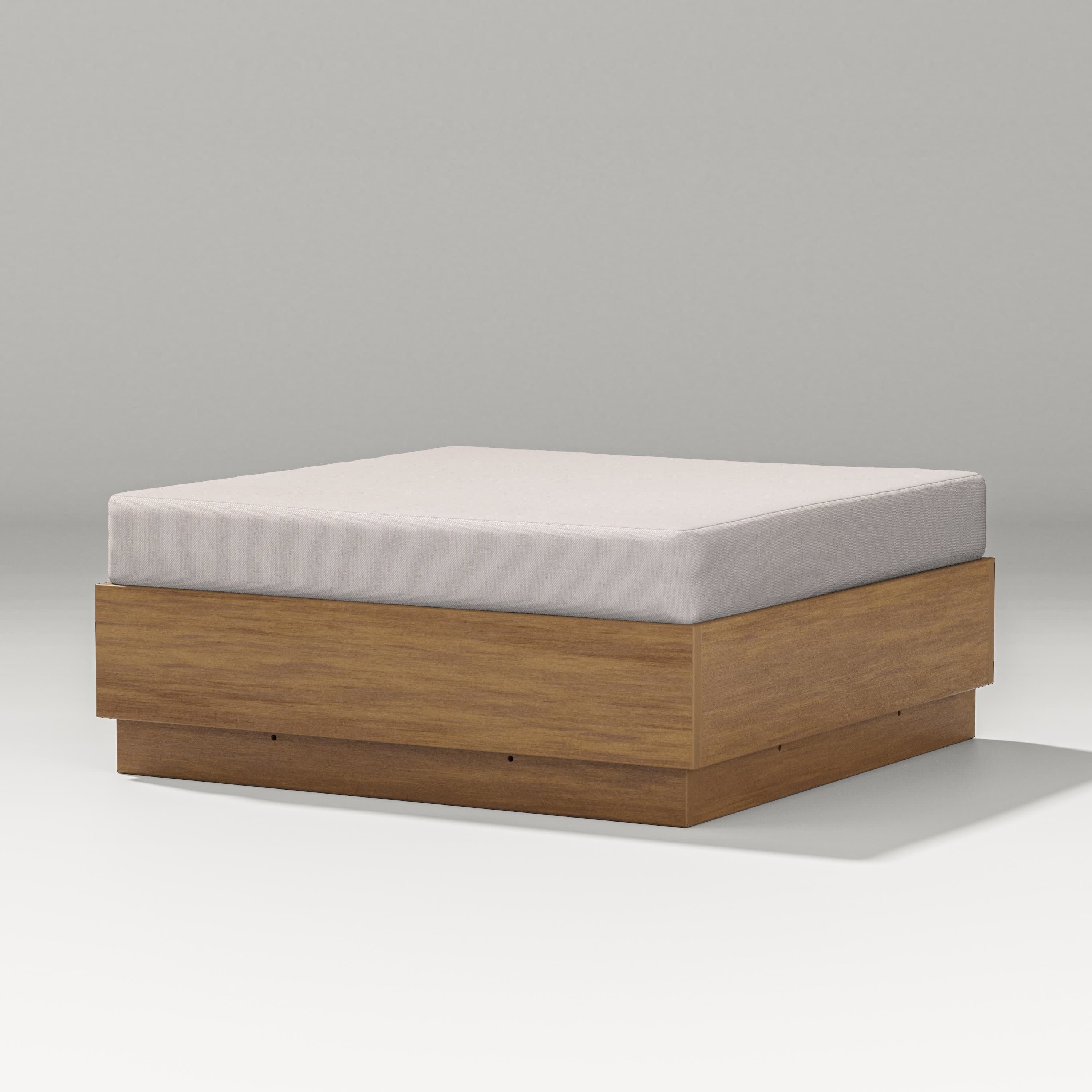 Elevate Lounge Ottoman in Natural / Dune Burlap