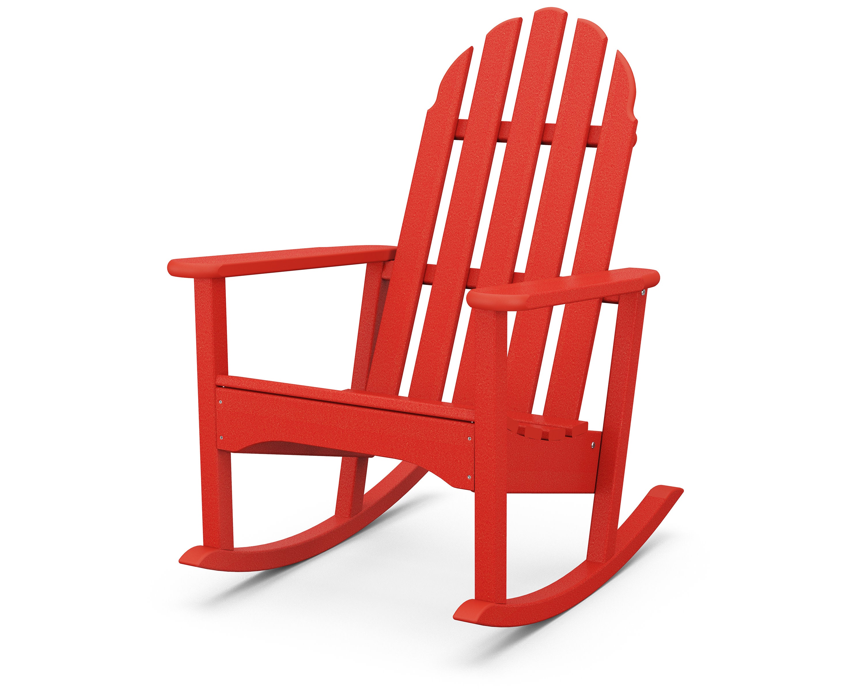 Classic Adirondack Rocking Chair in Sunset Red