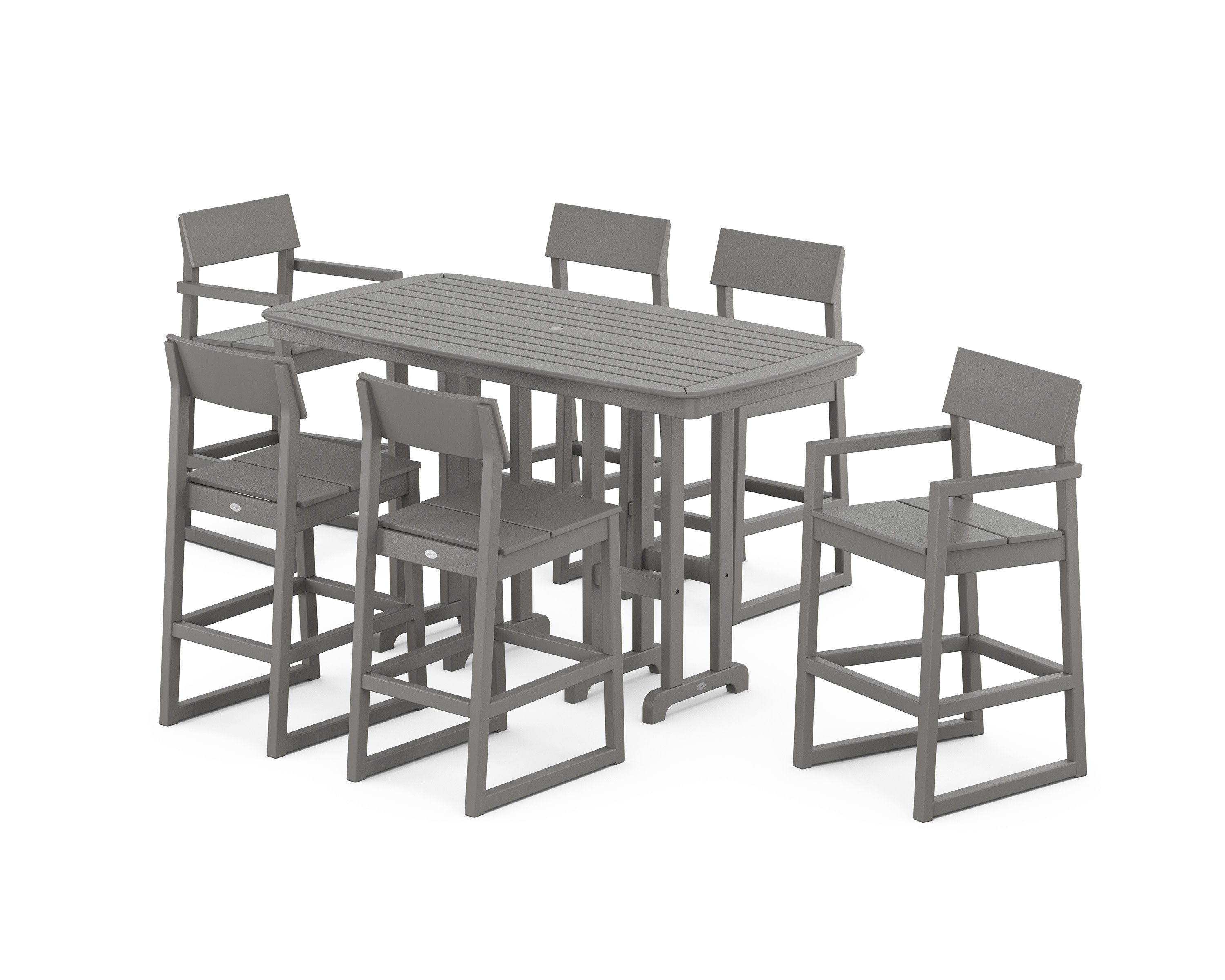 EDGE 7-Piece Bar Set in Slate Grey