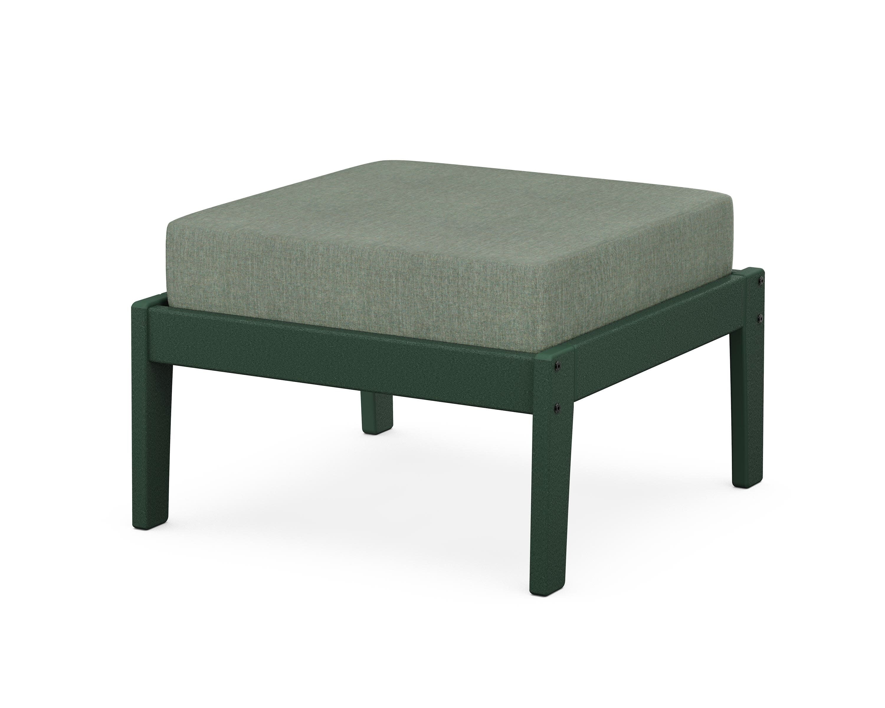 Deep Seating Ottoman in Green / Cast Sage
