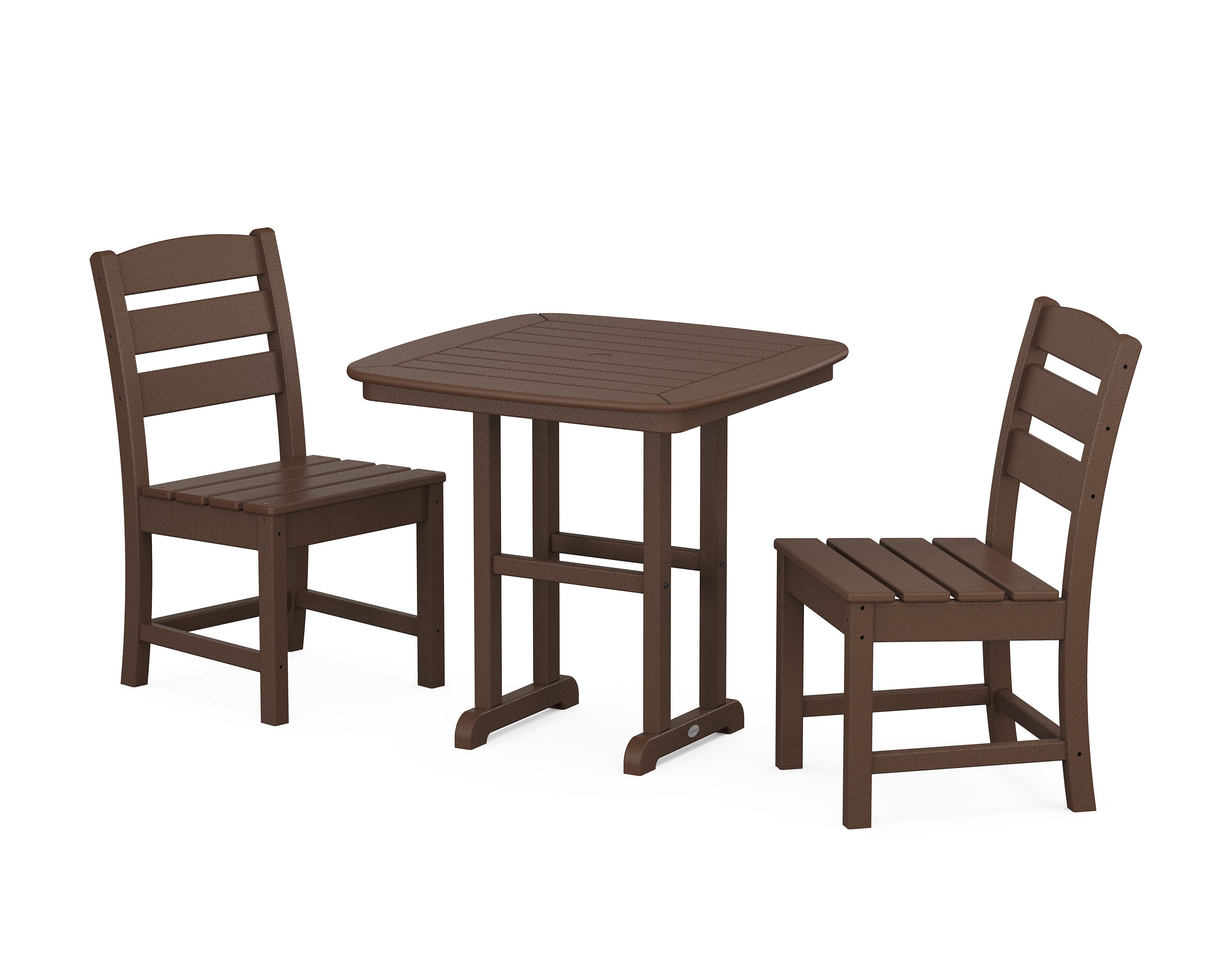 Lakeside Side Chair 3-Piece Dining Set in Mahogany
