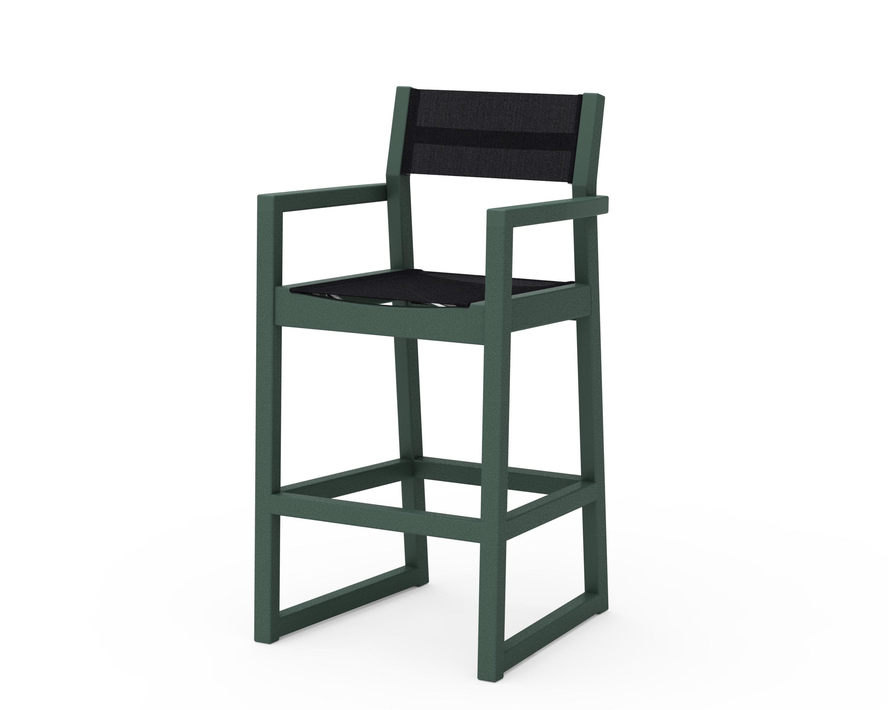 EDGE Sling Bar Arm Chair in Green / Black Sling