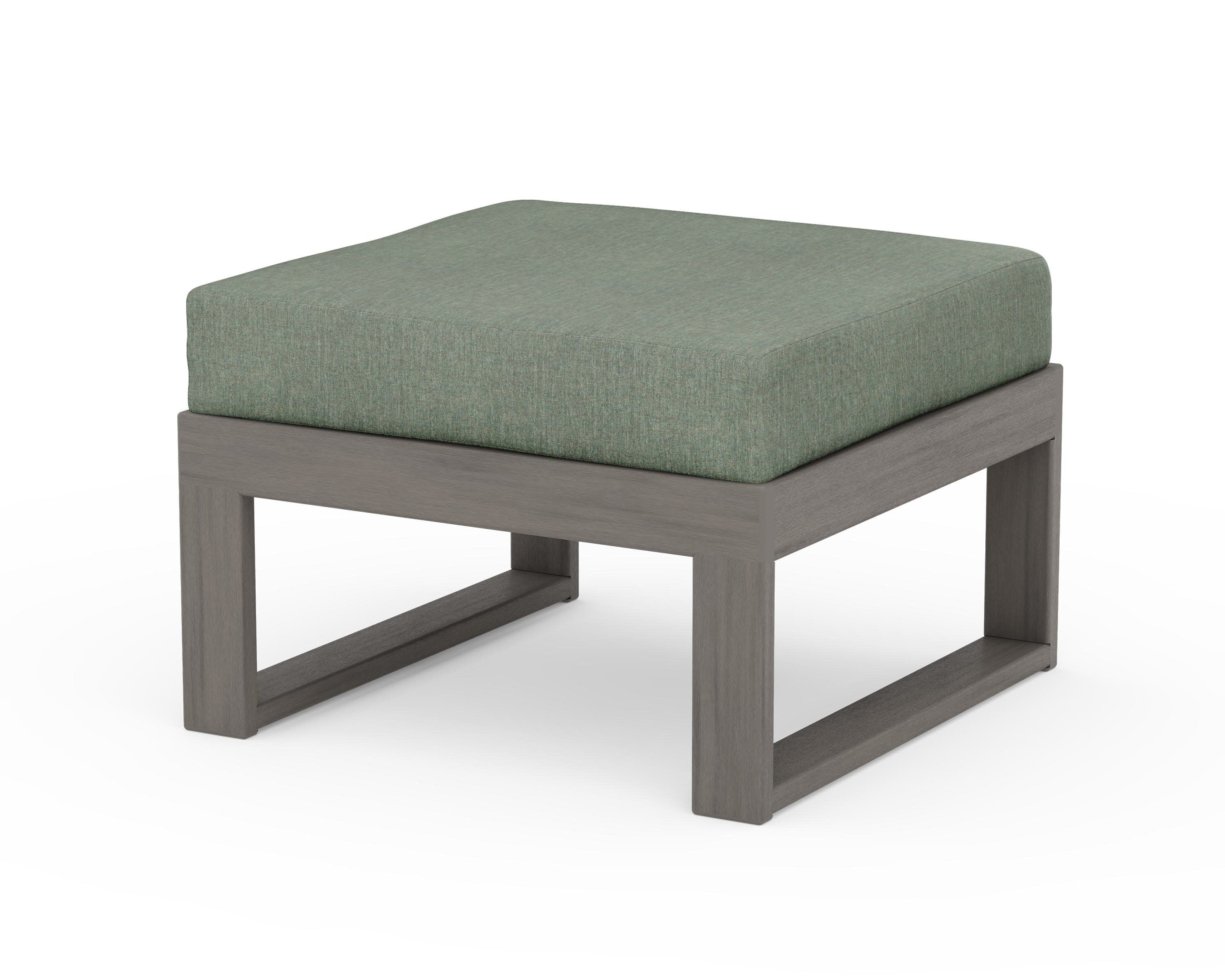 Modular Ottoman - Modern in Driftwood / Cast Sage