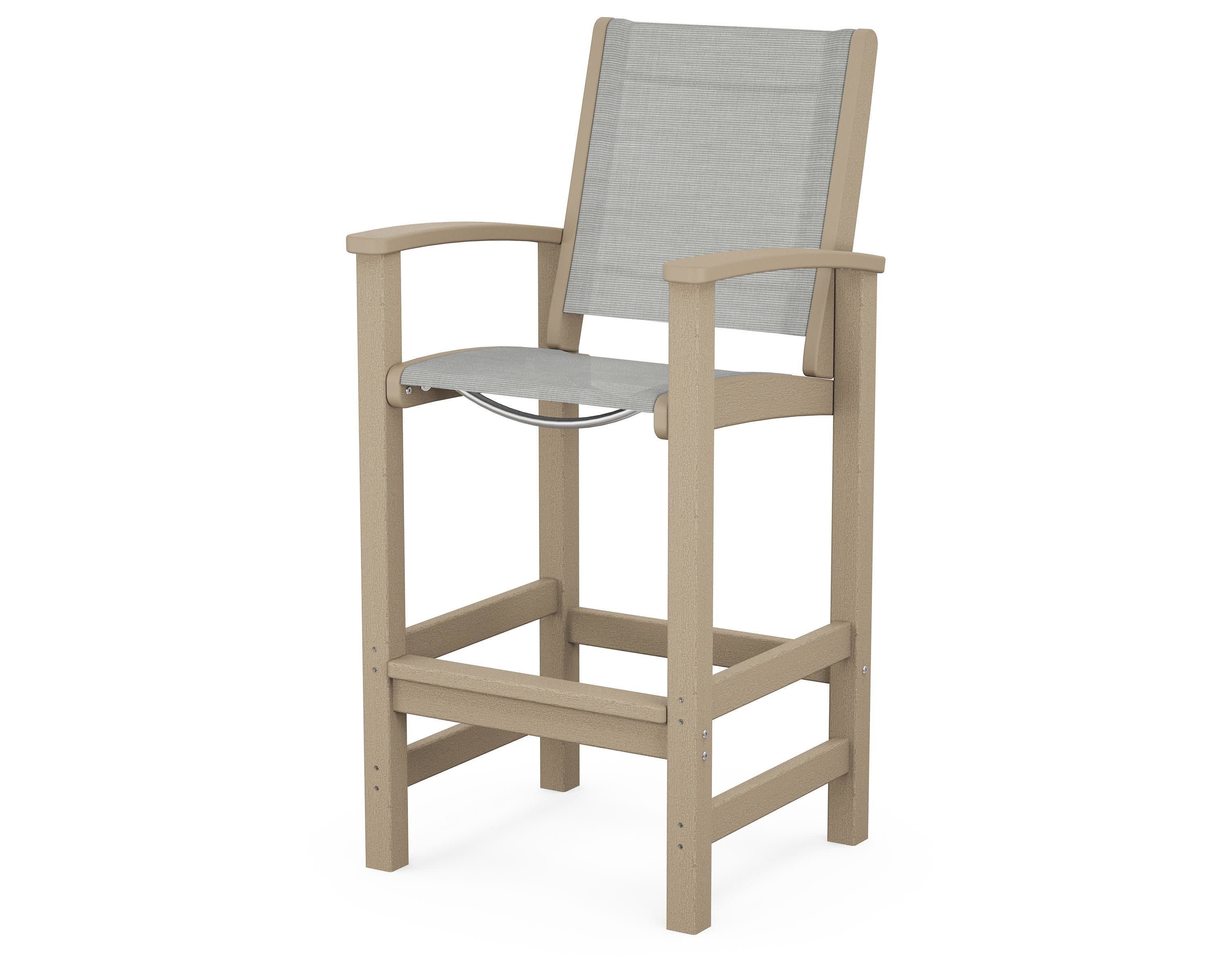 Coastal Bar Chair in Vintage Sahara / Metallic Sling