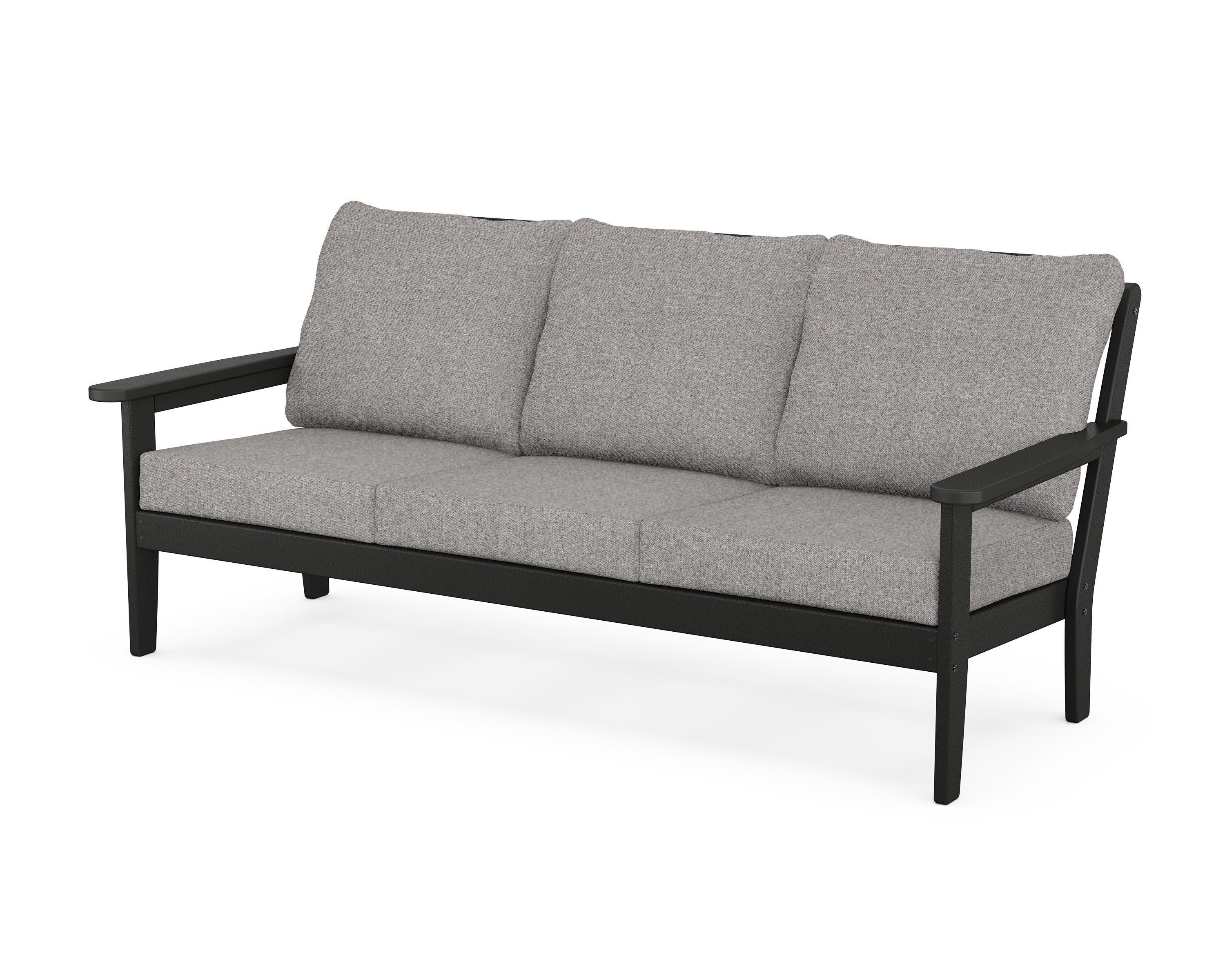 Cottage Deep Seating Sofa in Black / Grey Mist