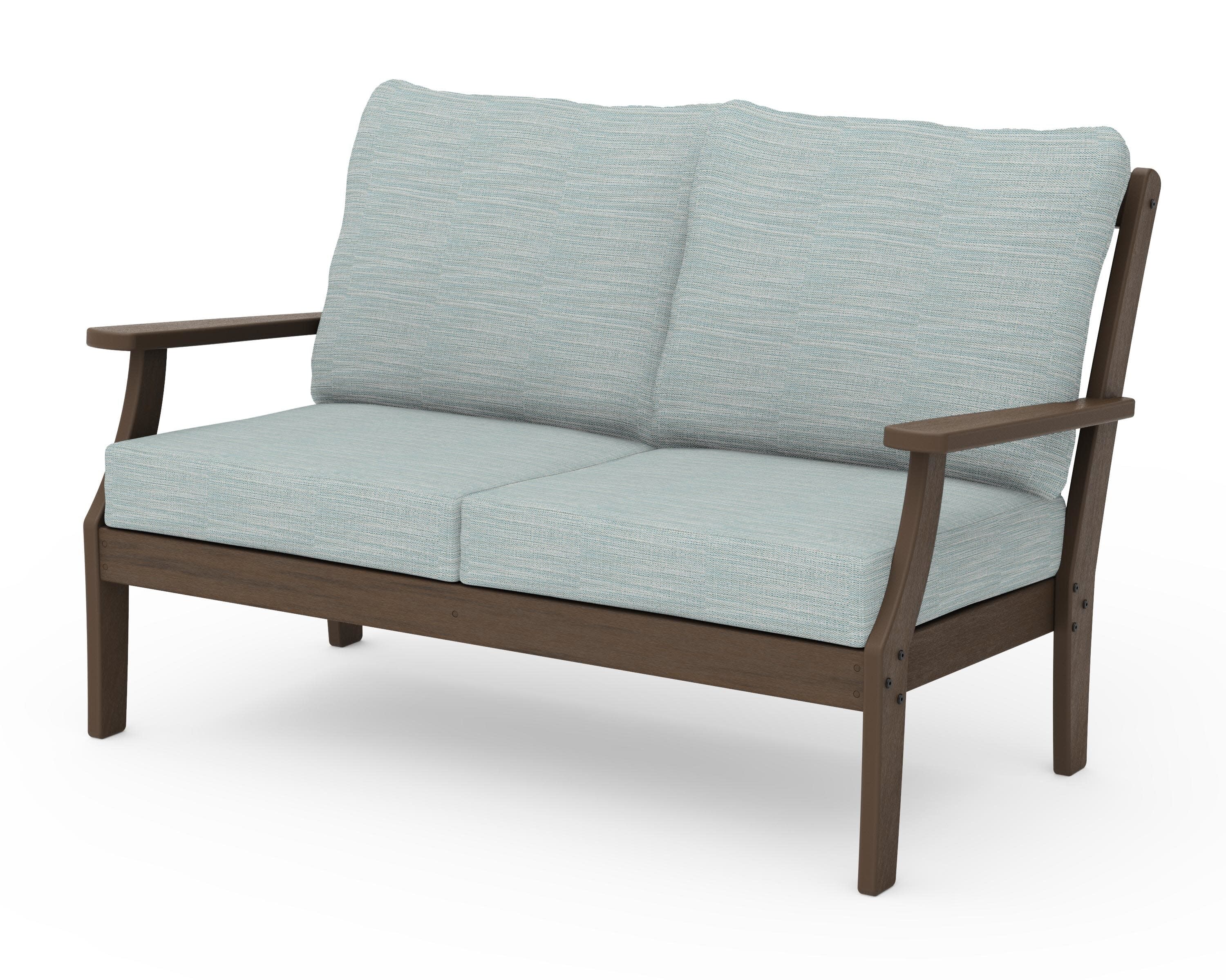 Braxton Deep Seating Loveseat in Kona / Soothe Mist